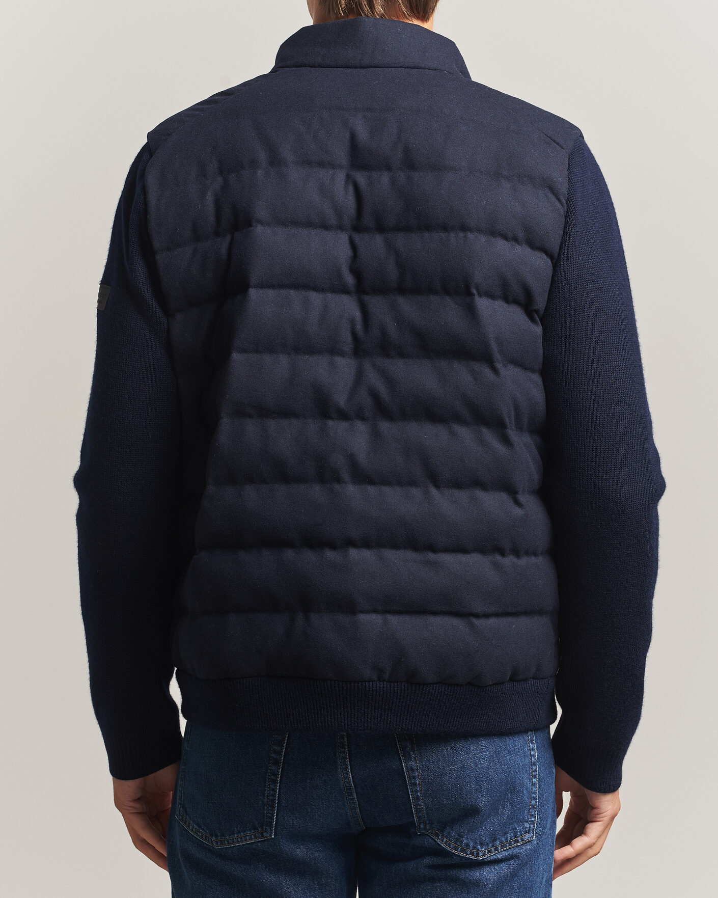 Herre | Jakker | Gant | Padded Hybrid Flannel Jacket Evening Blue
