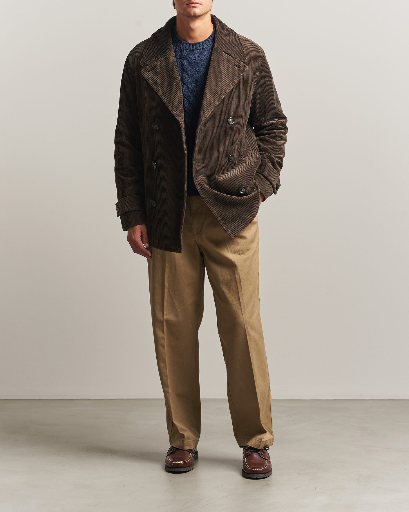Herre | Jakker | Gant | Corduroy Peacoat Black Brown