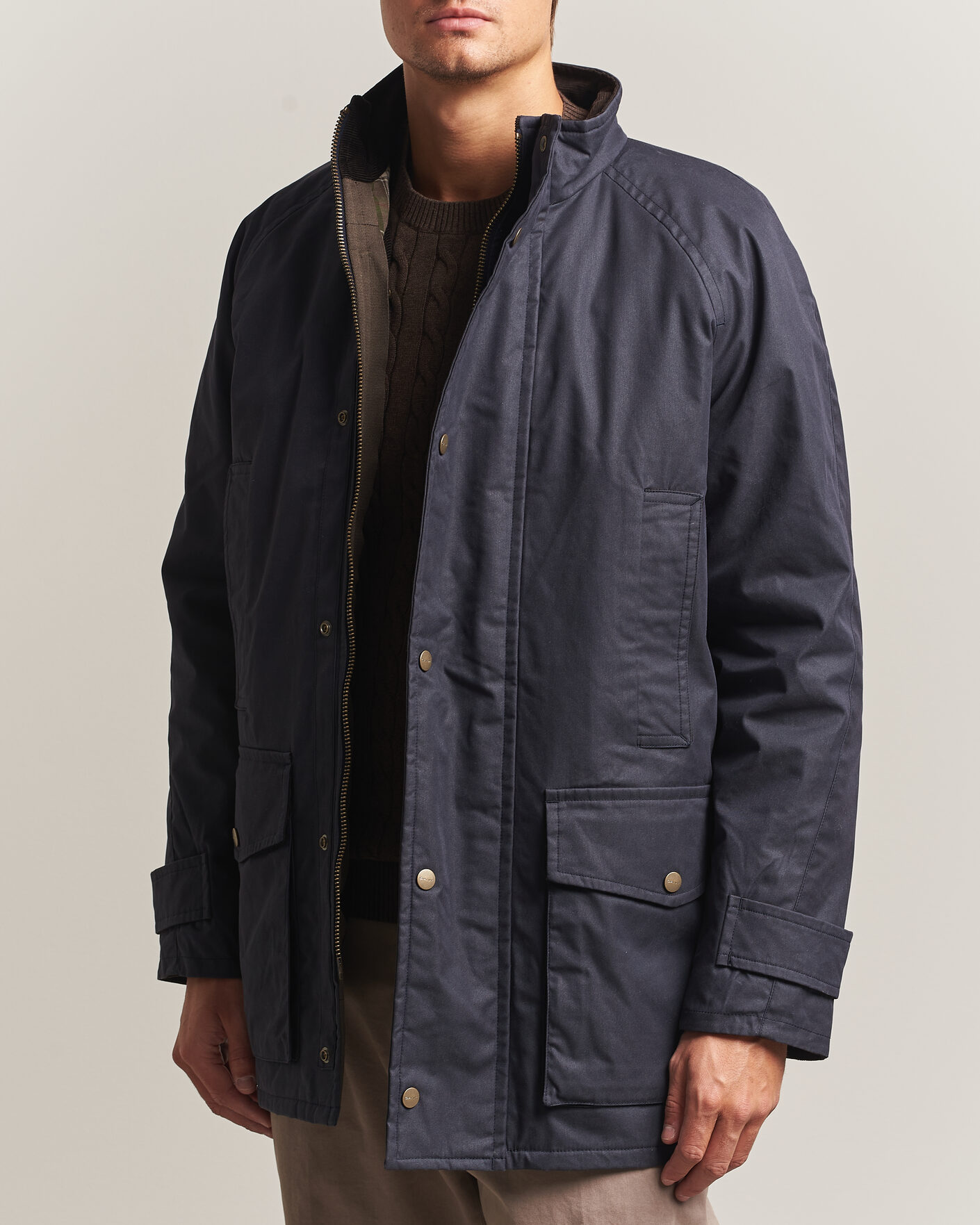 Herre | Jakker | Gant | Waxed Double Decker Jacket Evening Blue