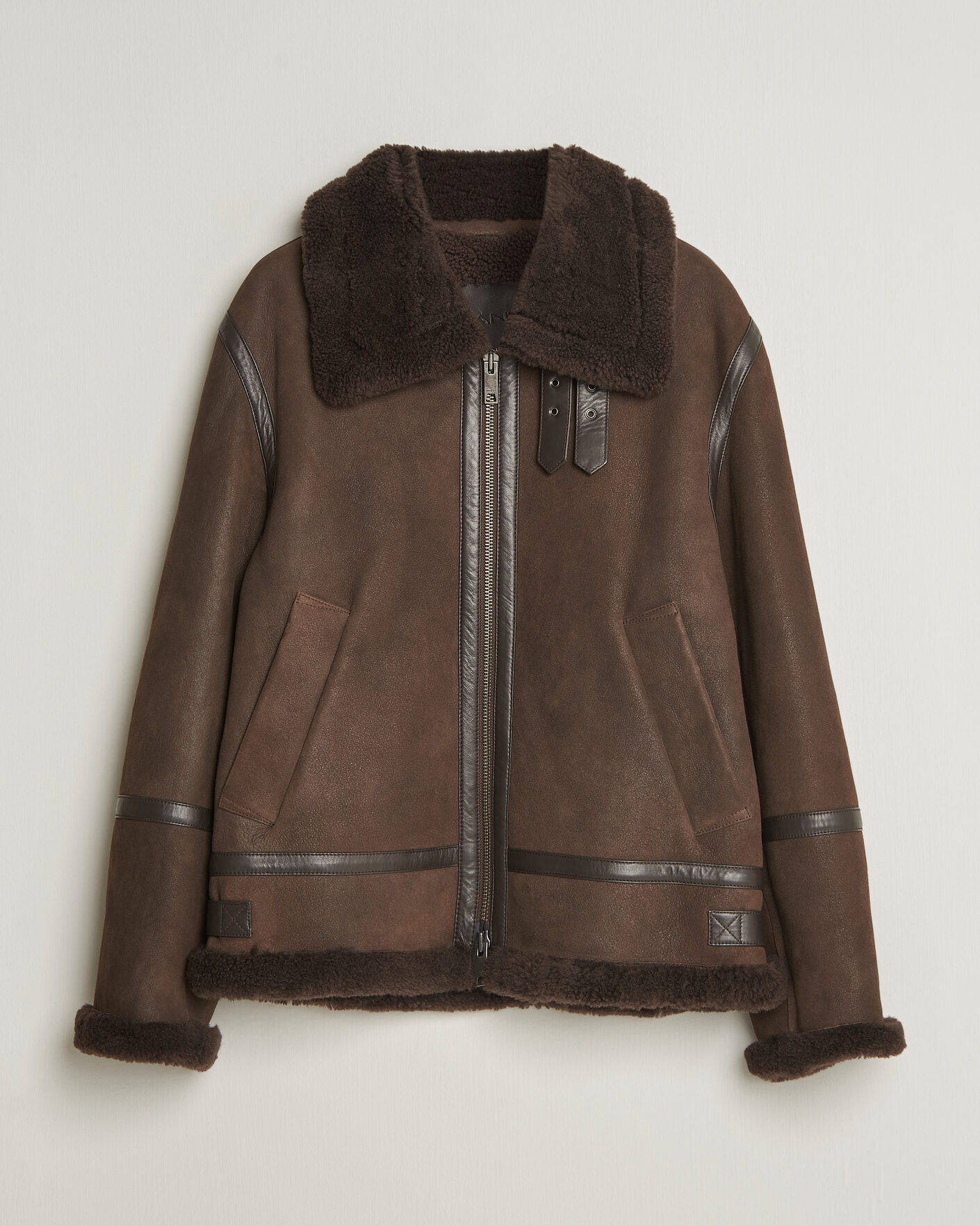 Herre | Jakker | Gant | Classic Shearling Jacket Black Brown