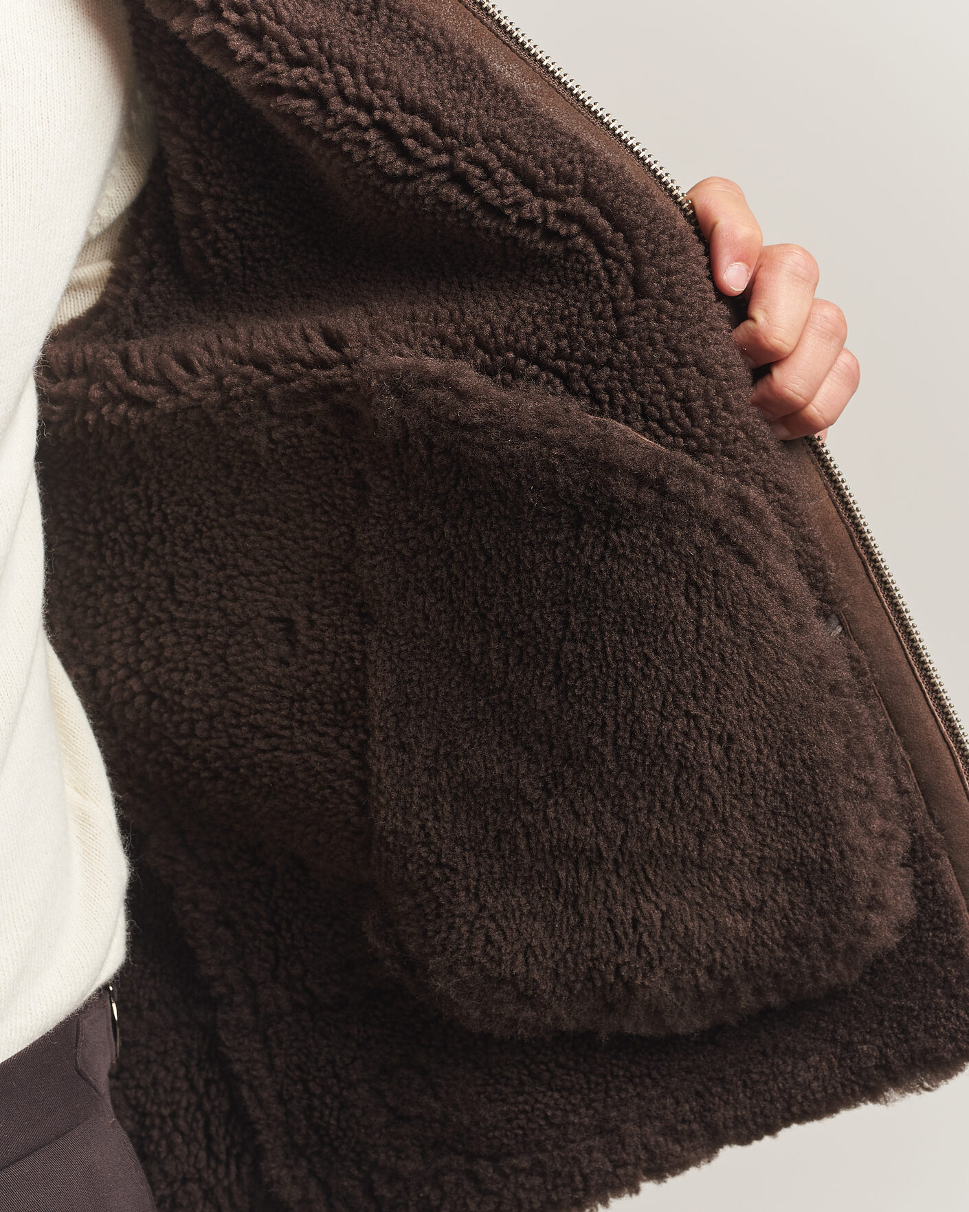 Herre | Jakker | Gant | Classic Shearling Jacket Black Brown