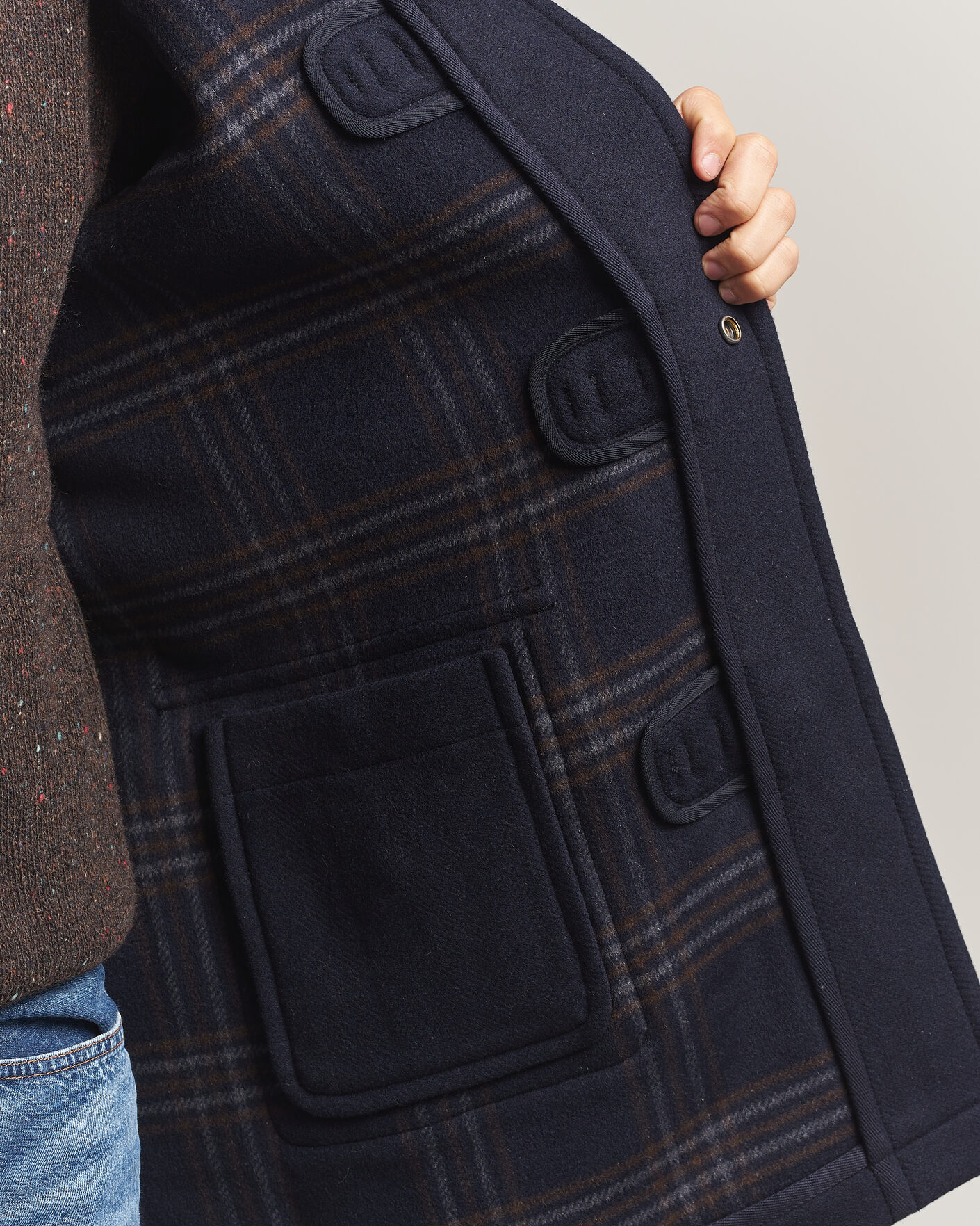 Herre | Jakker | Gant | Classic Wool Duffle Coat Evening Blue