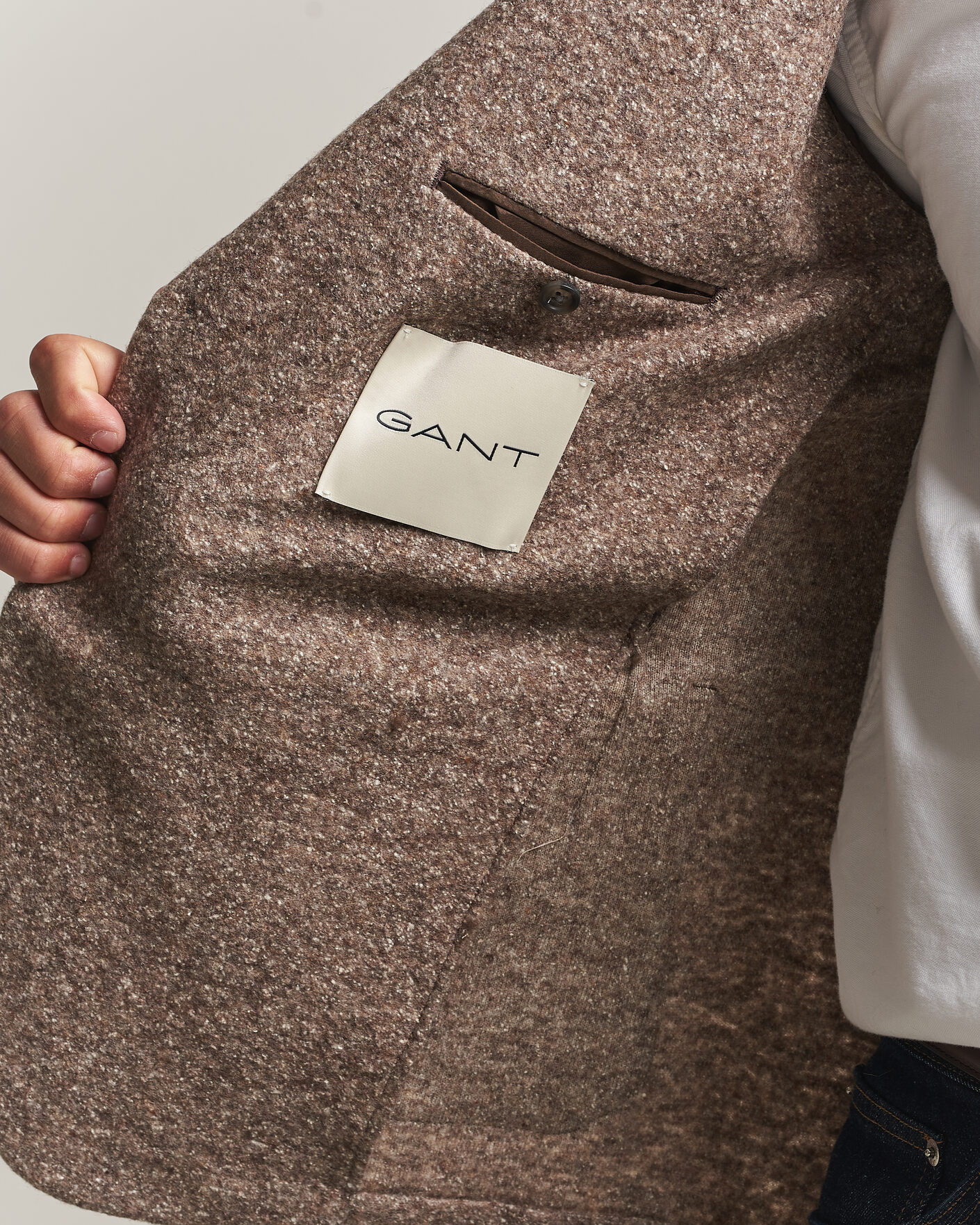 Herre | Blazere & jakker | Gant | Wool/Silk Jersey Blazer Clay Beige