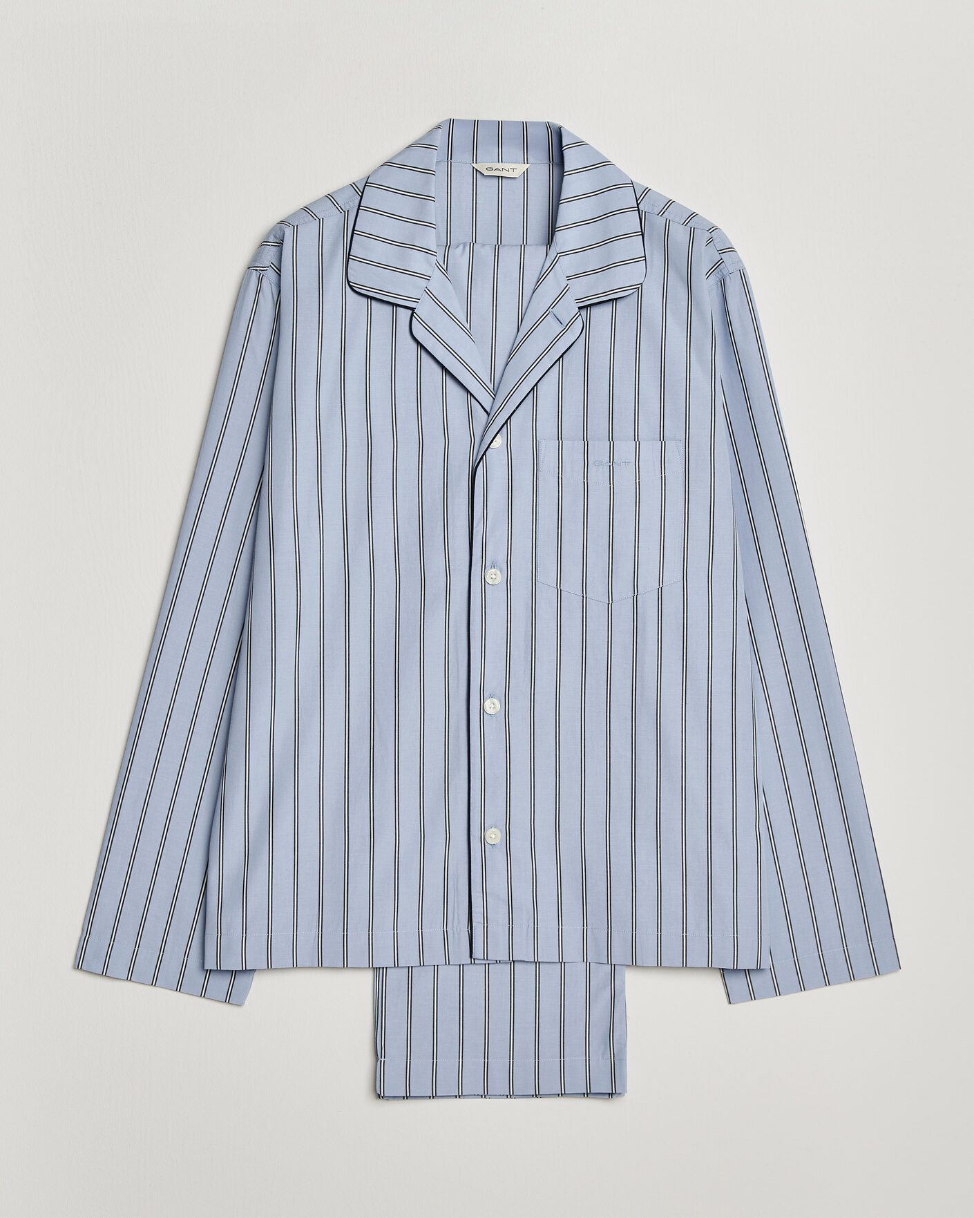 Herre | Pyjamas & Morgenkåber | Gant | Poplin Striped Pyjama Set Light Blue
