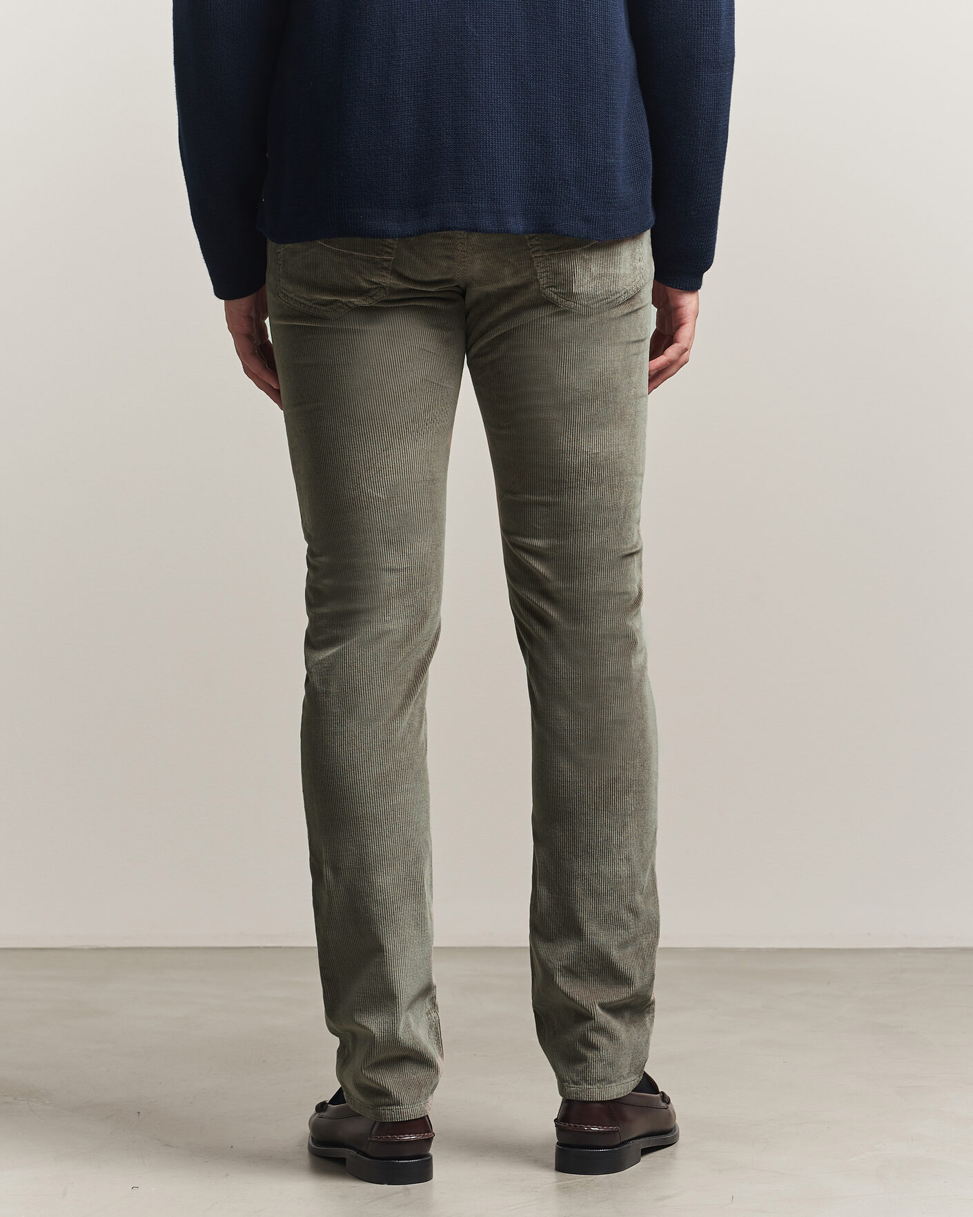 Herre | Bukser | Jacob Cohën | Bard 5-Pocket Medium Corduroy Trousers Taupe