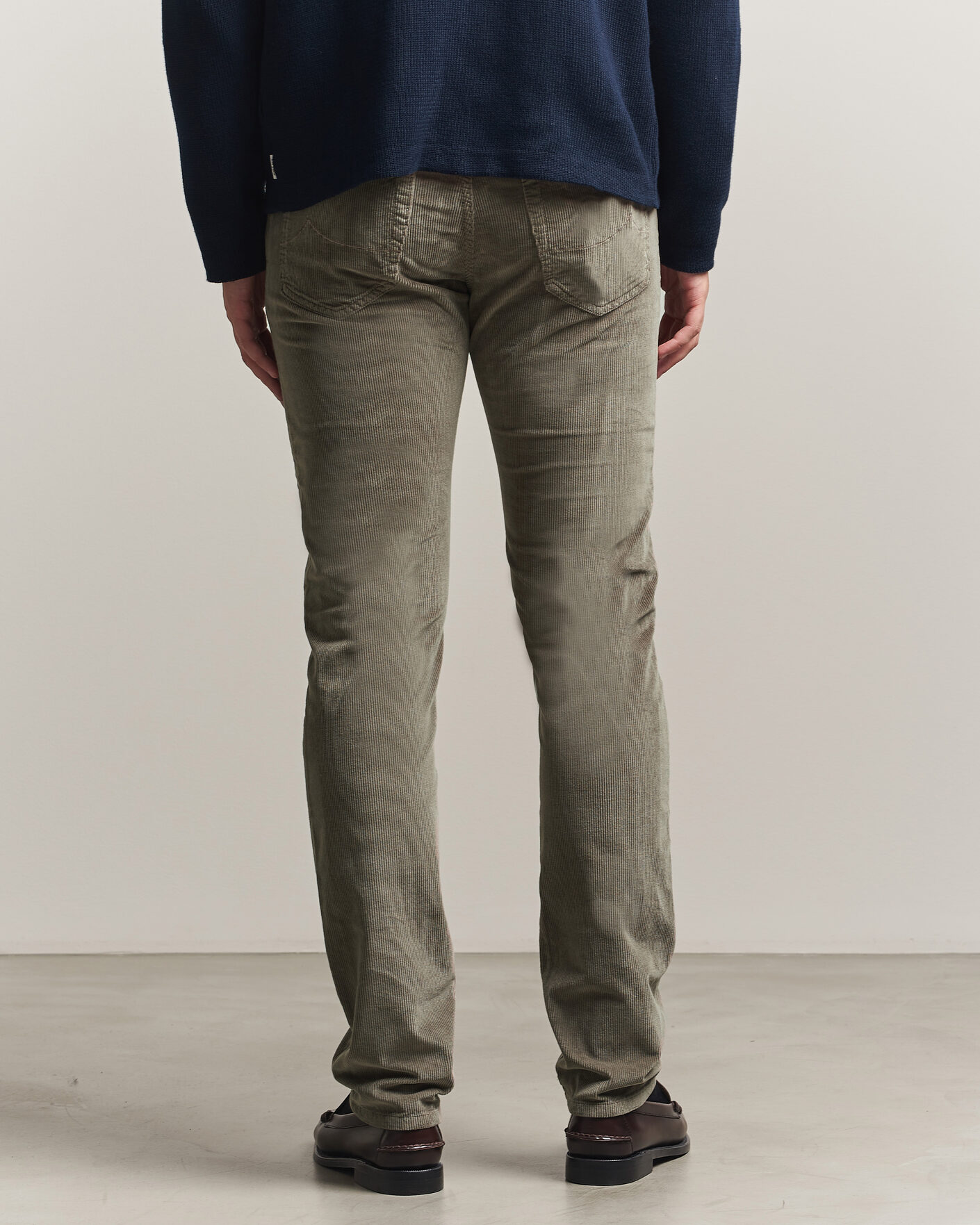 Herre | Bukser | Jacob Cohën | Bard 5-Pocket Medium Corduroy Trousers Taupe