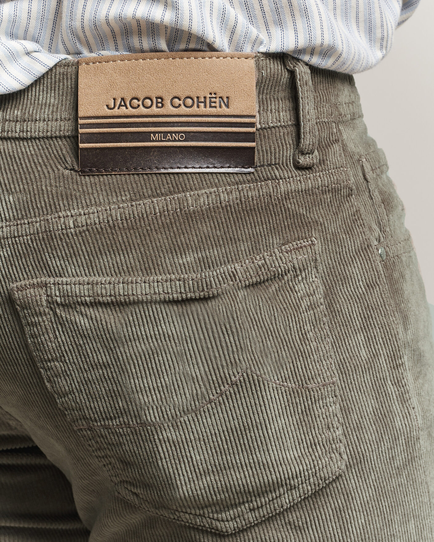 Herre | Bukser | Jacob Cohën | Bard 5-Pocket Medium Corduroy Trousers Taupe