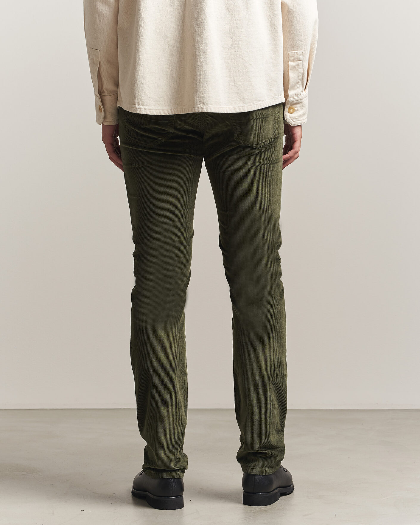 Herre | Bukser | Jacob Cohën | Bard 5-Pocket Medium Corduroy Trousers Green