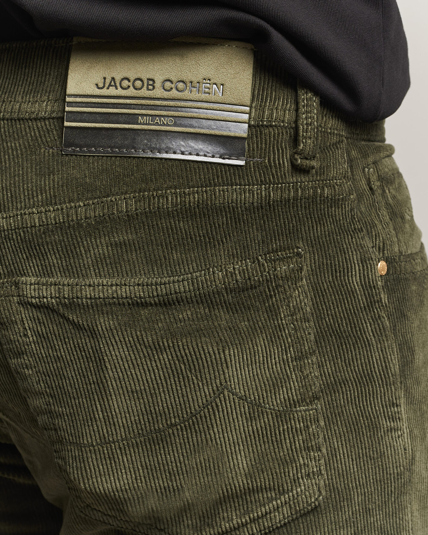 Herre | Bukser | Jacob Cohën | Bard 5-Pocket Medium Corduroy Trousers Green