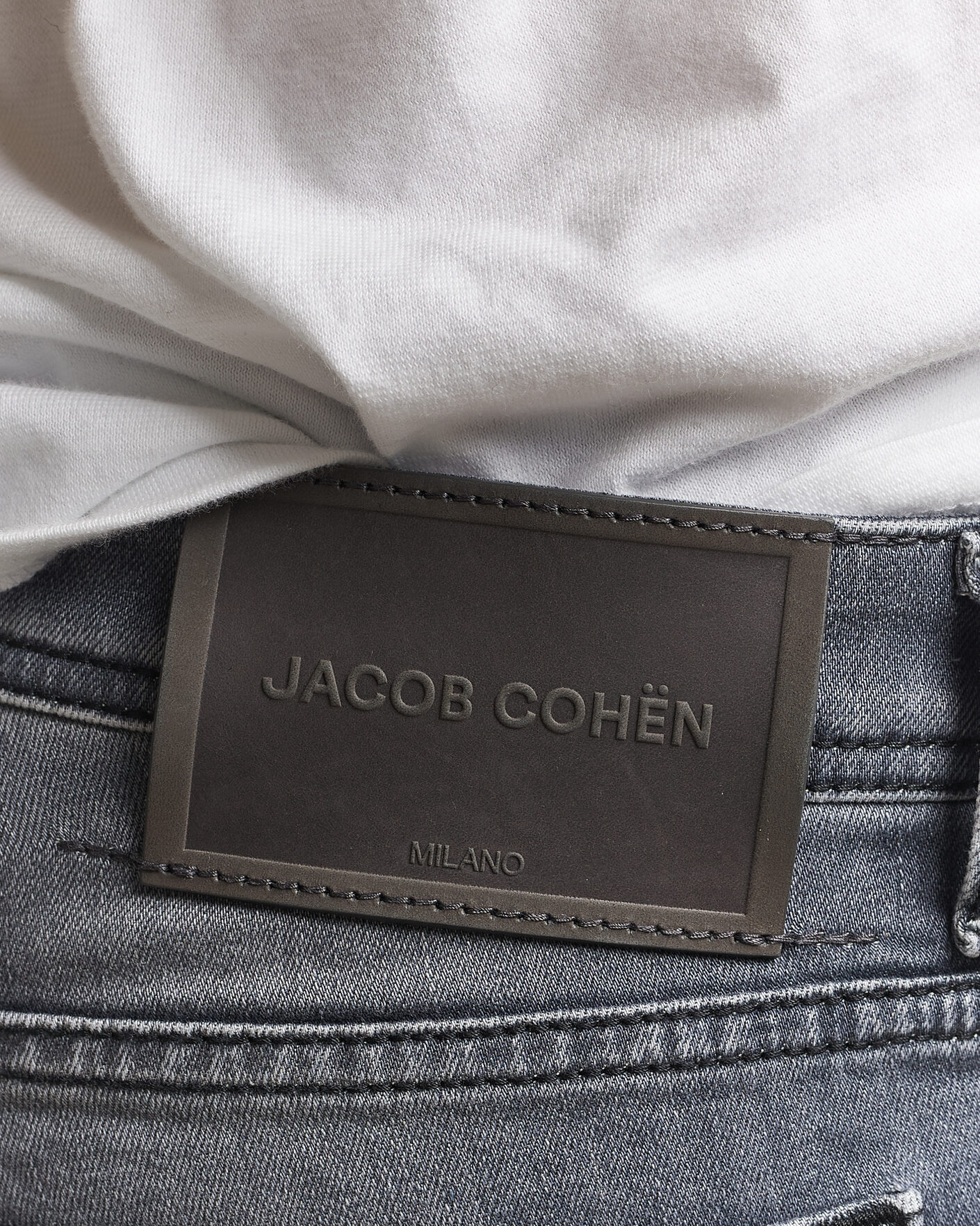 Herre | Jeans | Jacob Cohën | Bard Slim Fit Stretch Jeans Light Grey