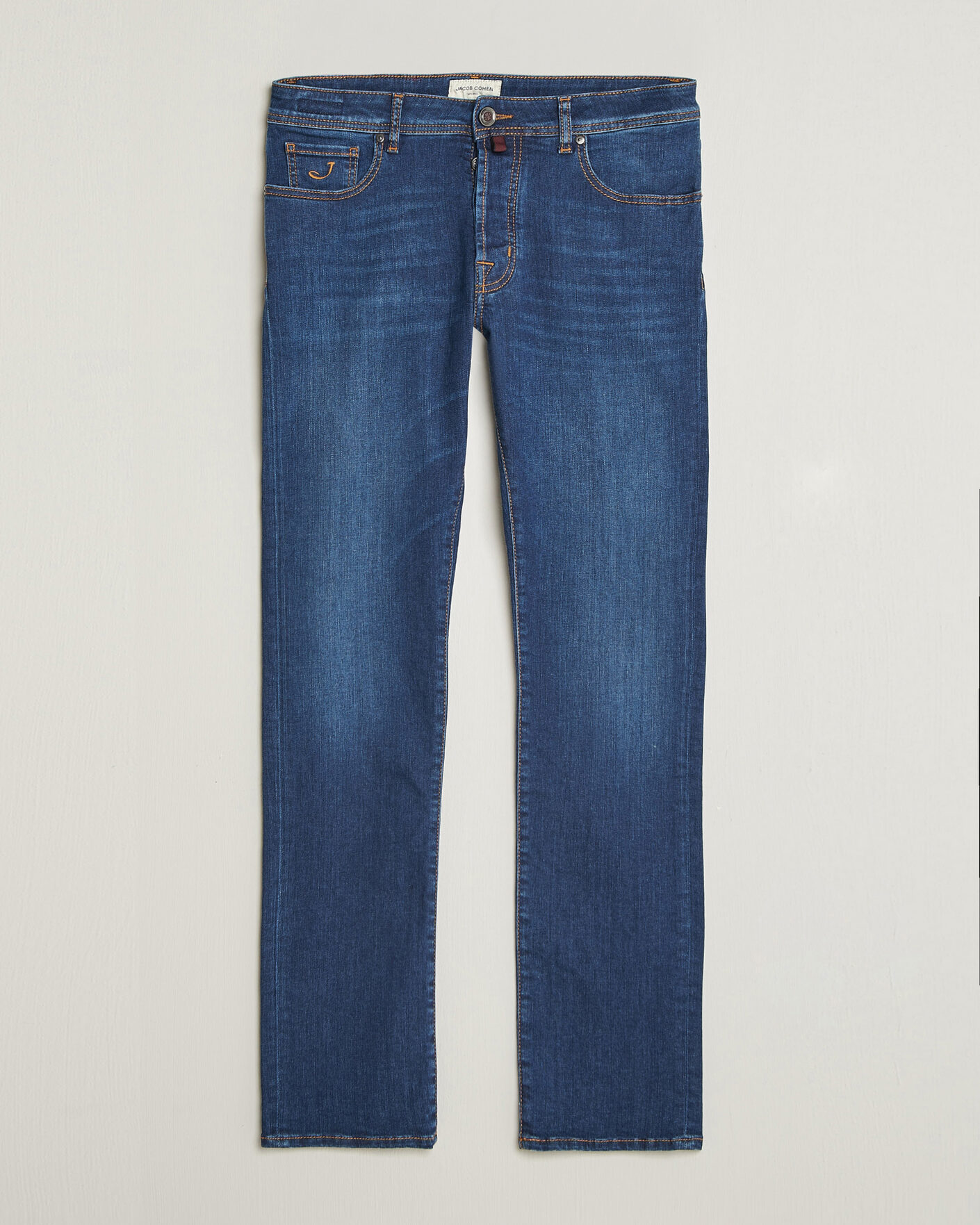 Herre | Jeans | Jacob Cohën | Bard Slim Fit Vintage Wash Stretch Jeans Mid Blue