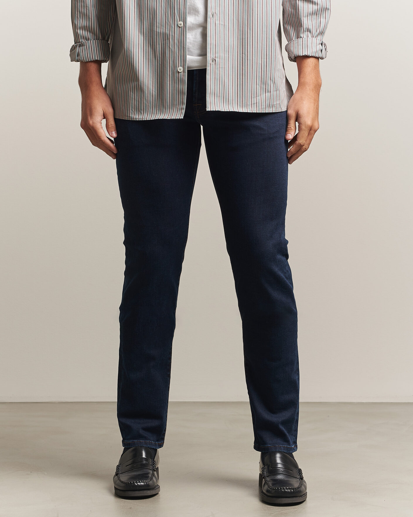 Herre | Jeans | Jacob Cohën | Nick Slim Fit Rinse Wash Stretch Jeans Dark Blue