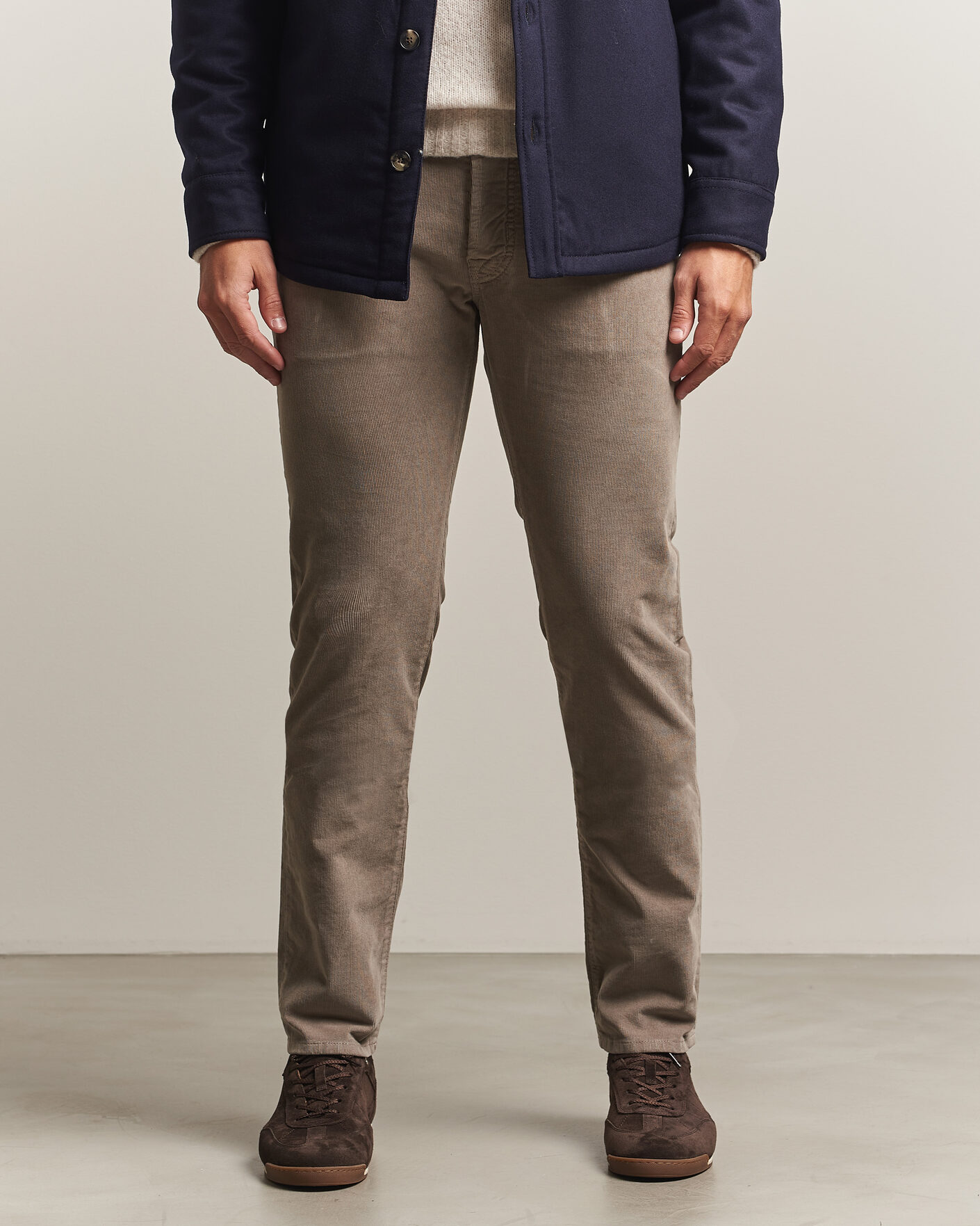 Herre | Bukser | Jacob Cohën | Nick Slim Fit Cotton Trousers Grey
