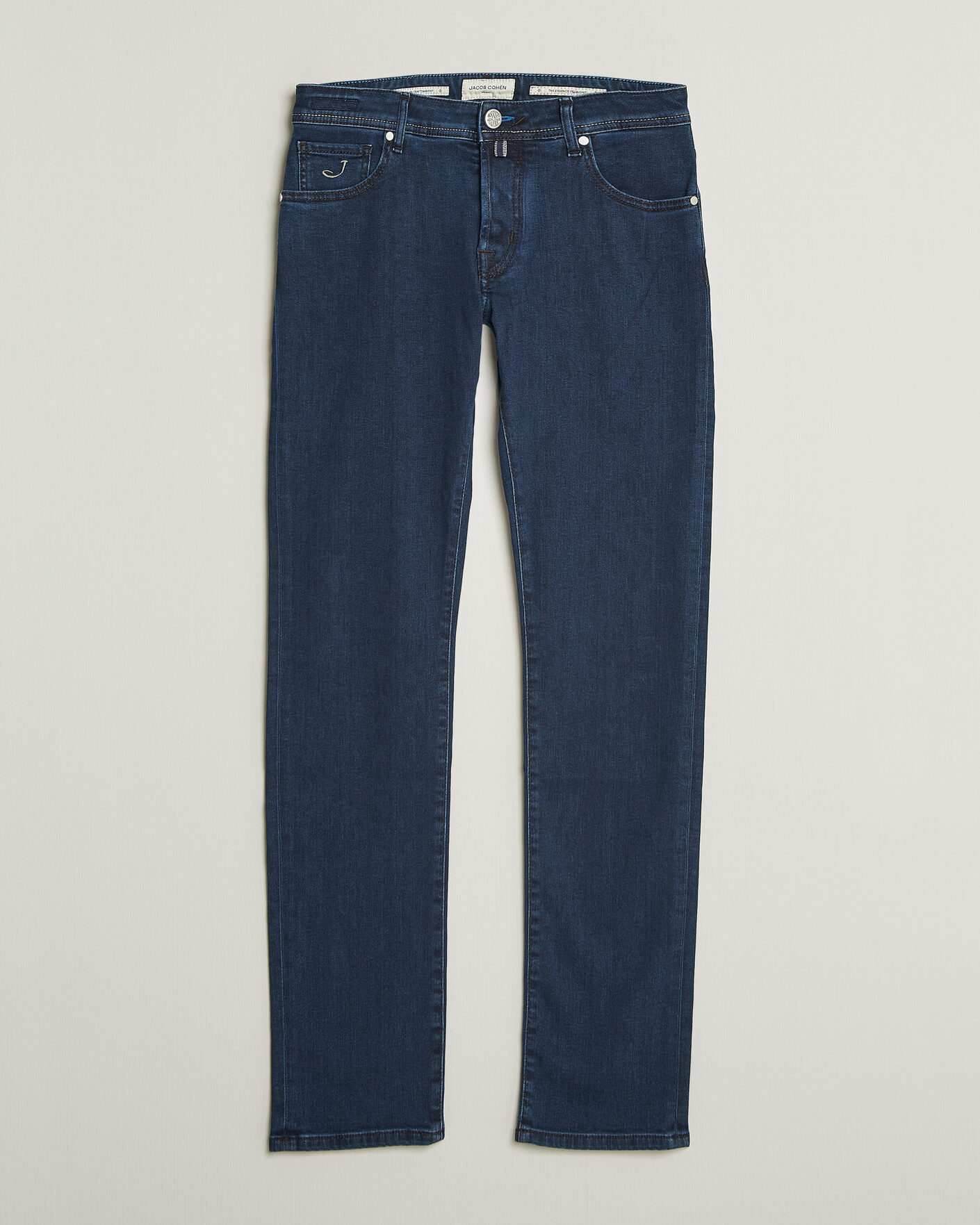 Herre | Jeans | Jacob Cohën | Nick Slim Fit Washed Stretch Jeans Dark Blue