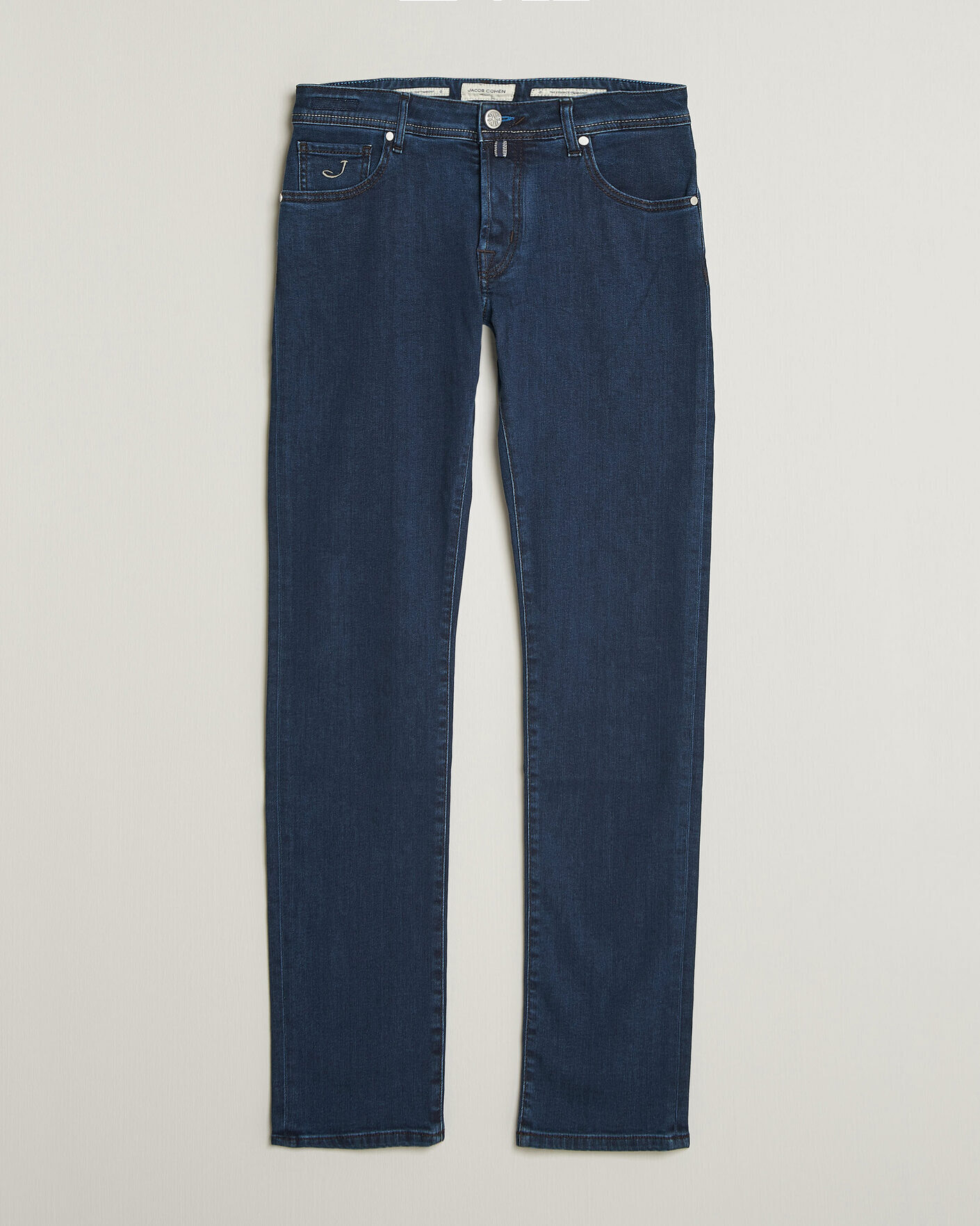Herre | Jeans | Jacob Cohën | Nick Slim Fit Washed Stretch Jeans Dark Blue