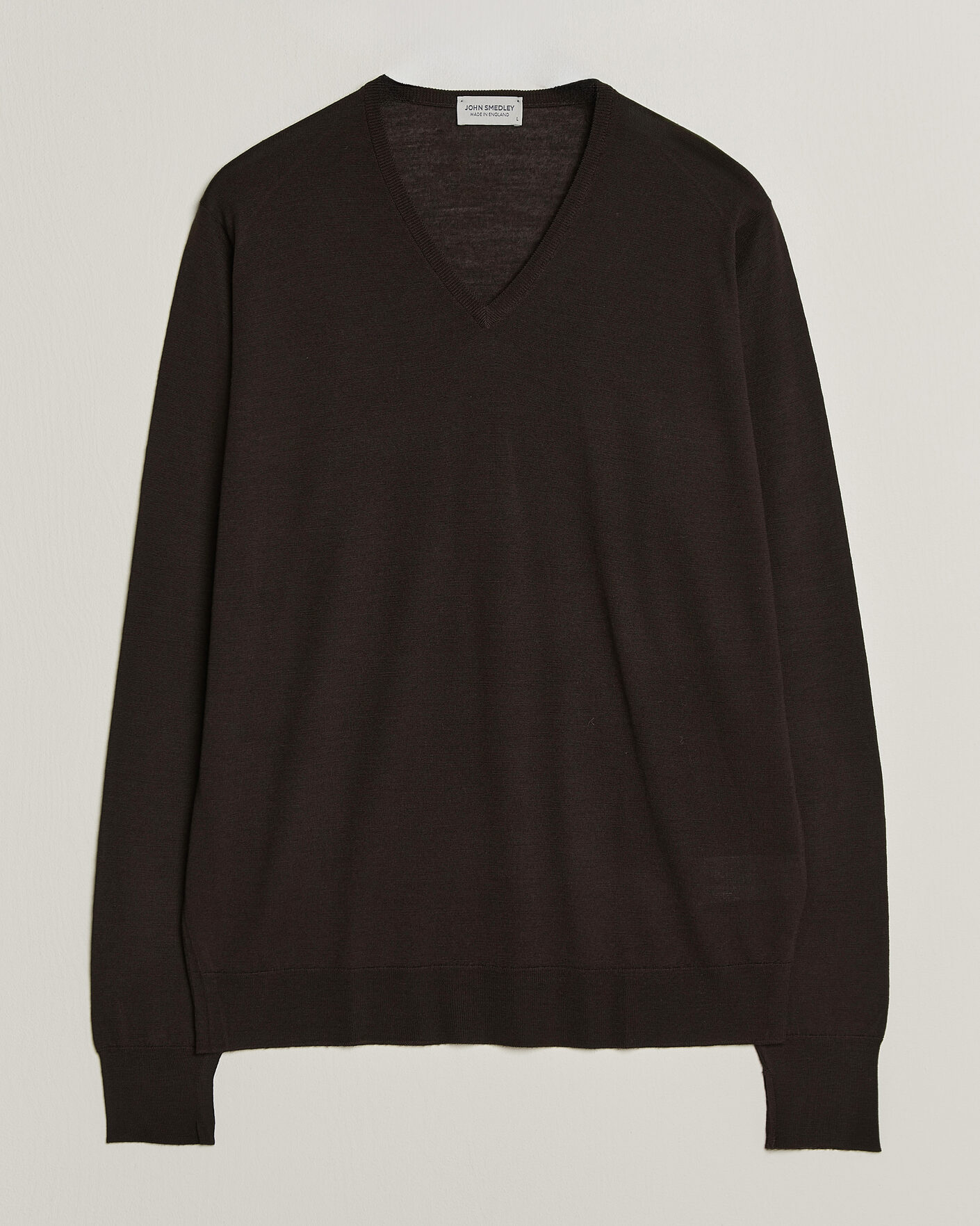 Herre | Trøjer | John Smedley | Bobby Extra Fine Merino V-Neck Pullover Faulkner Brown