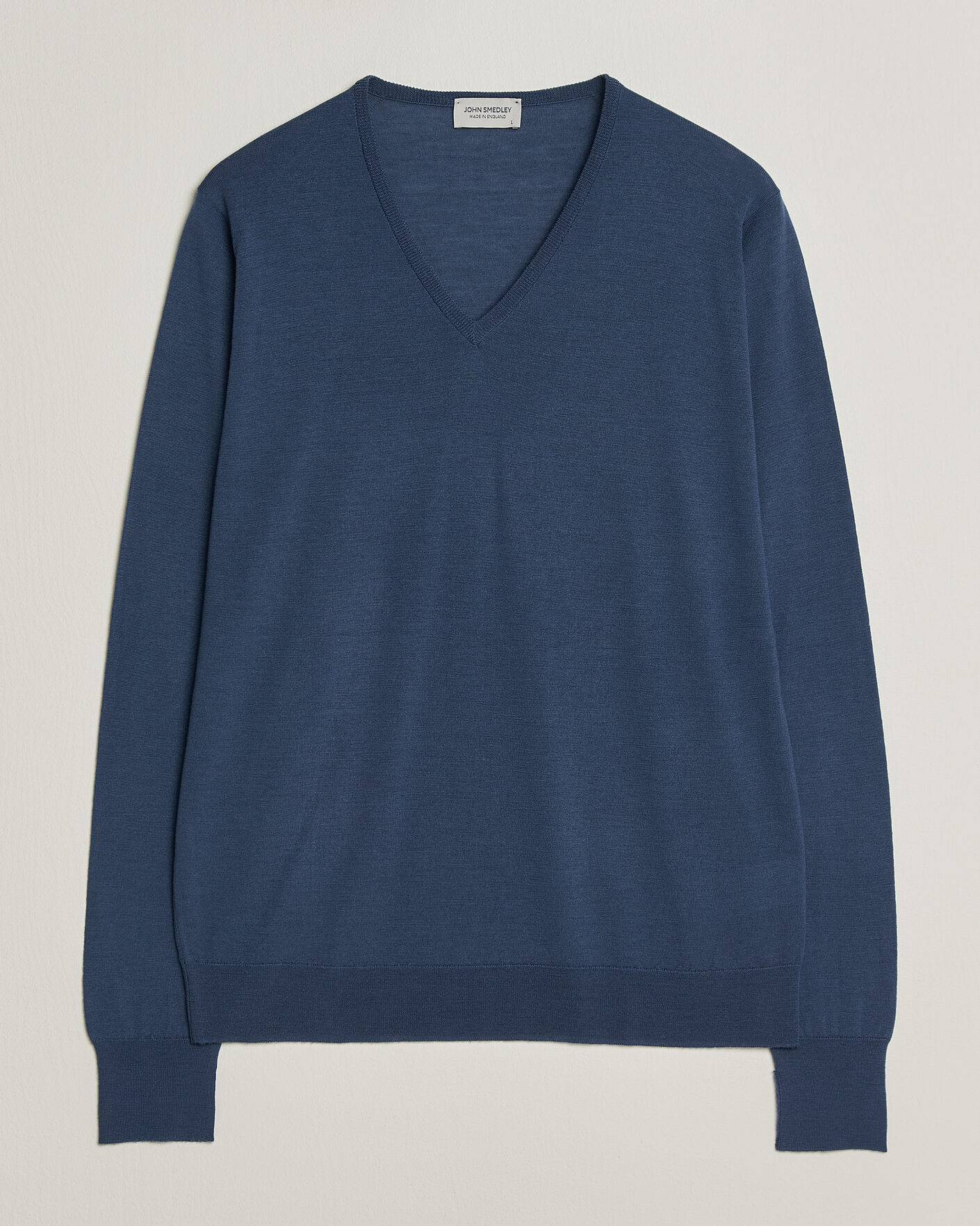 Herre | Trøjer | John Smedley | Bobby Extra Fine Merino V-Neck Pullover Teal Firth