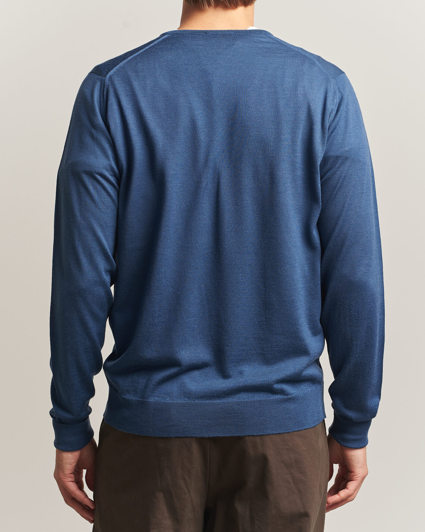 Herre | Trøjer | John Smedley | Bobby Extra Fine Merino V-Neck Pullover Teal Firth