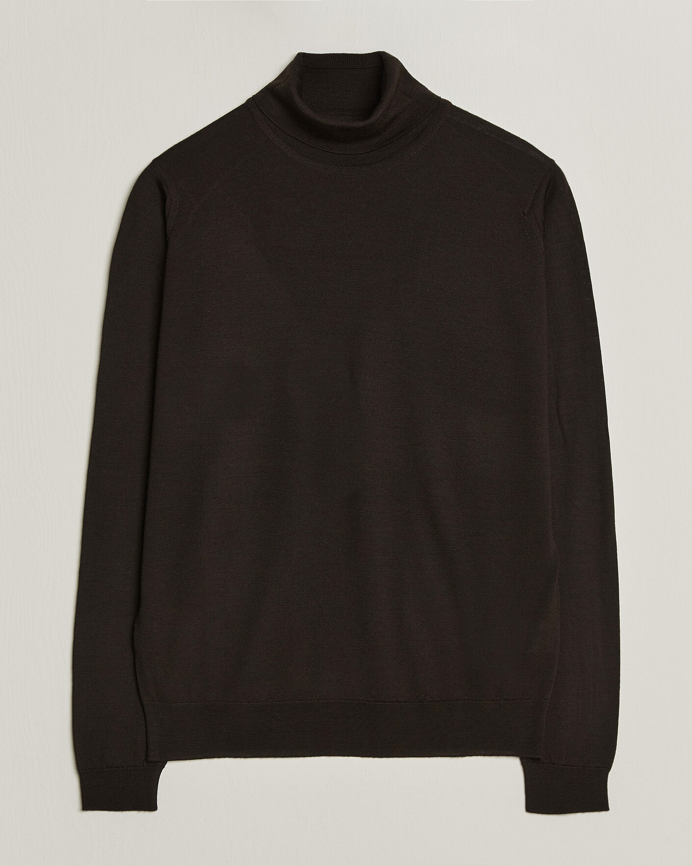 Herre | Trøjer | John Smedley | Cherwell Extra Fine Merino Rollneck Faulkner Brown