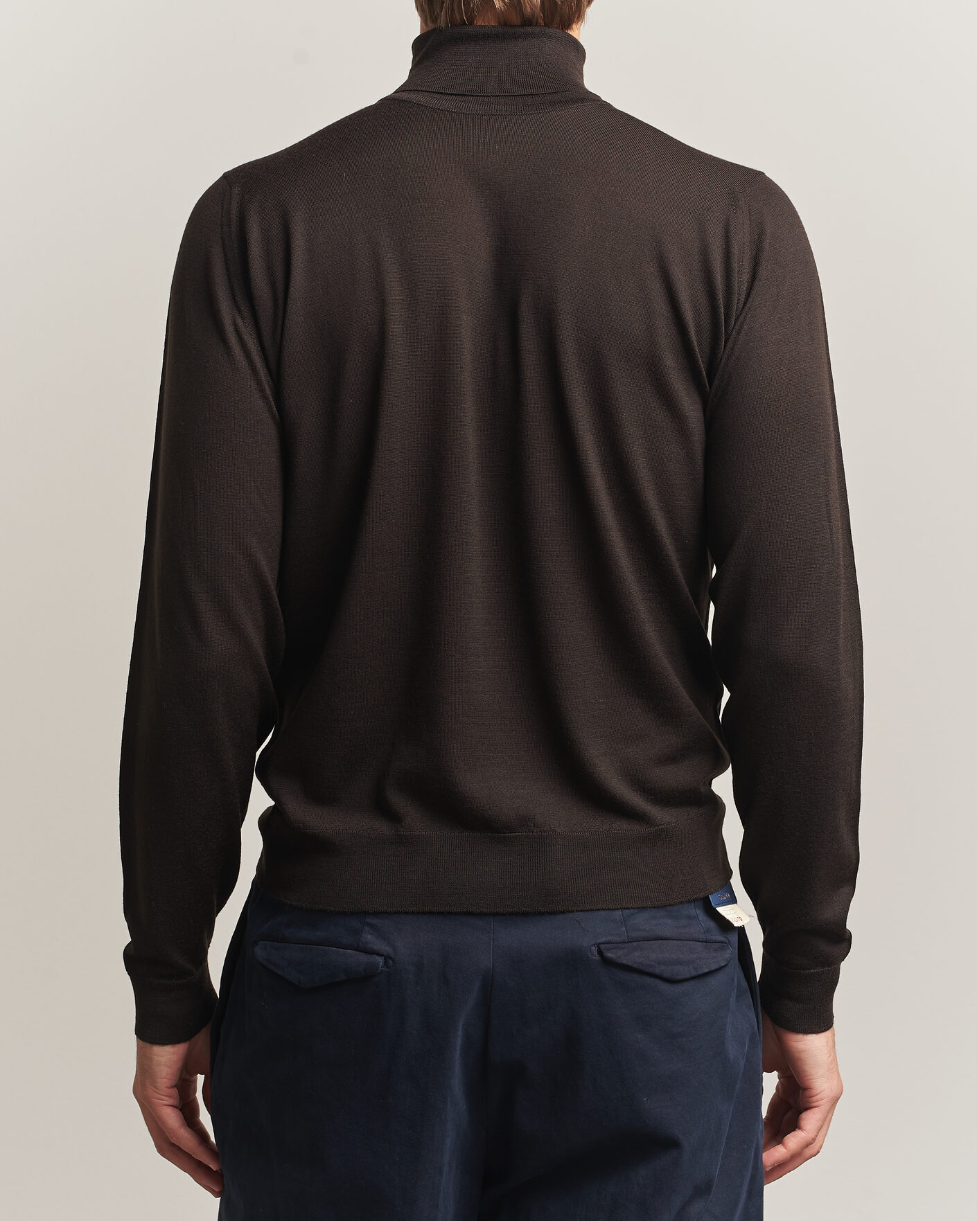 Herre | Trøjer | John Smedley | Cherwell Extra Fine Merino Rollneck Faulkner Brown