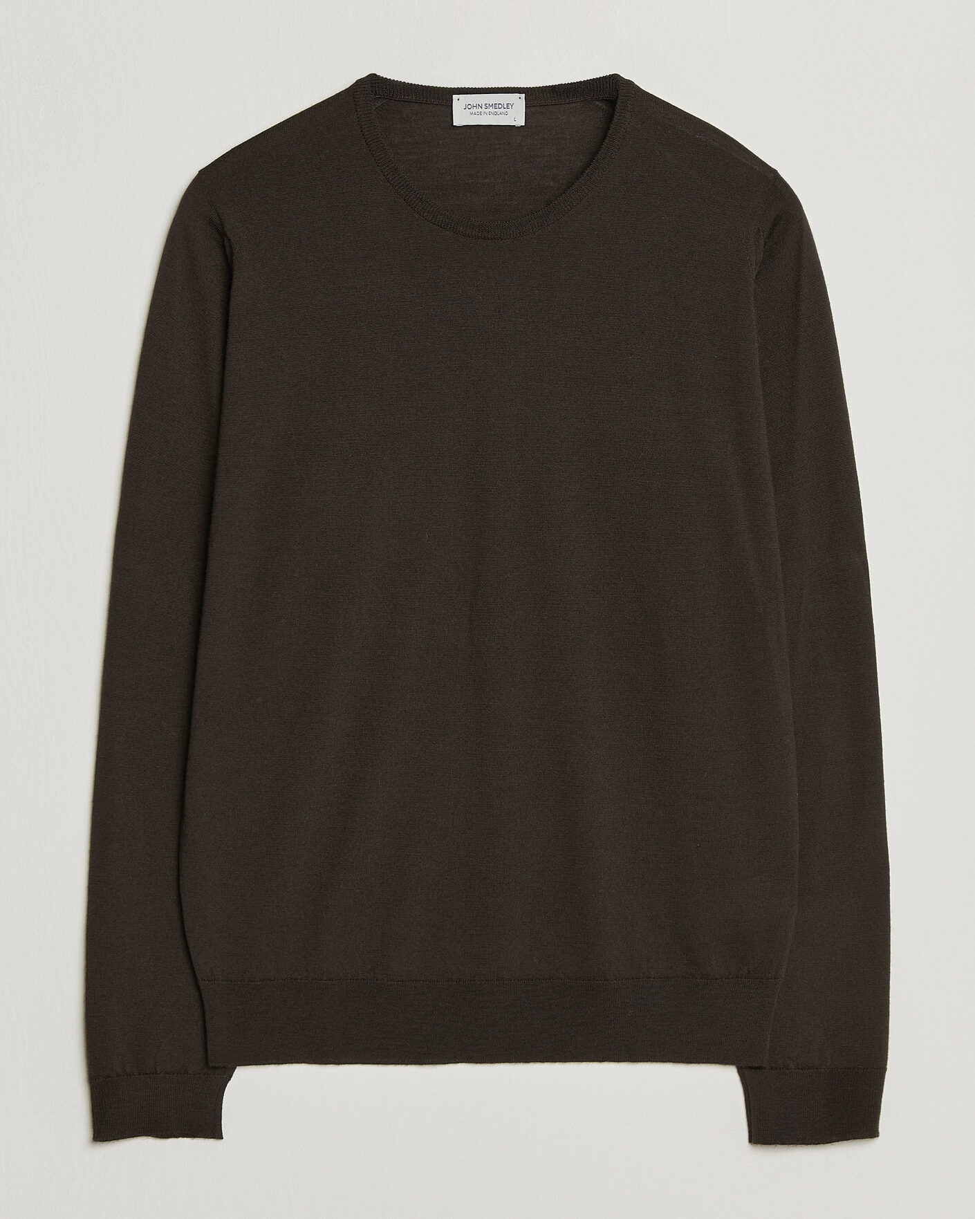 Herre | Trøjer | John Smedley | Lundy Extra Fine Merino Crew Neck Faulkner Brown