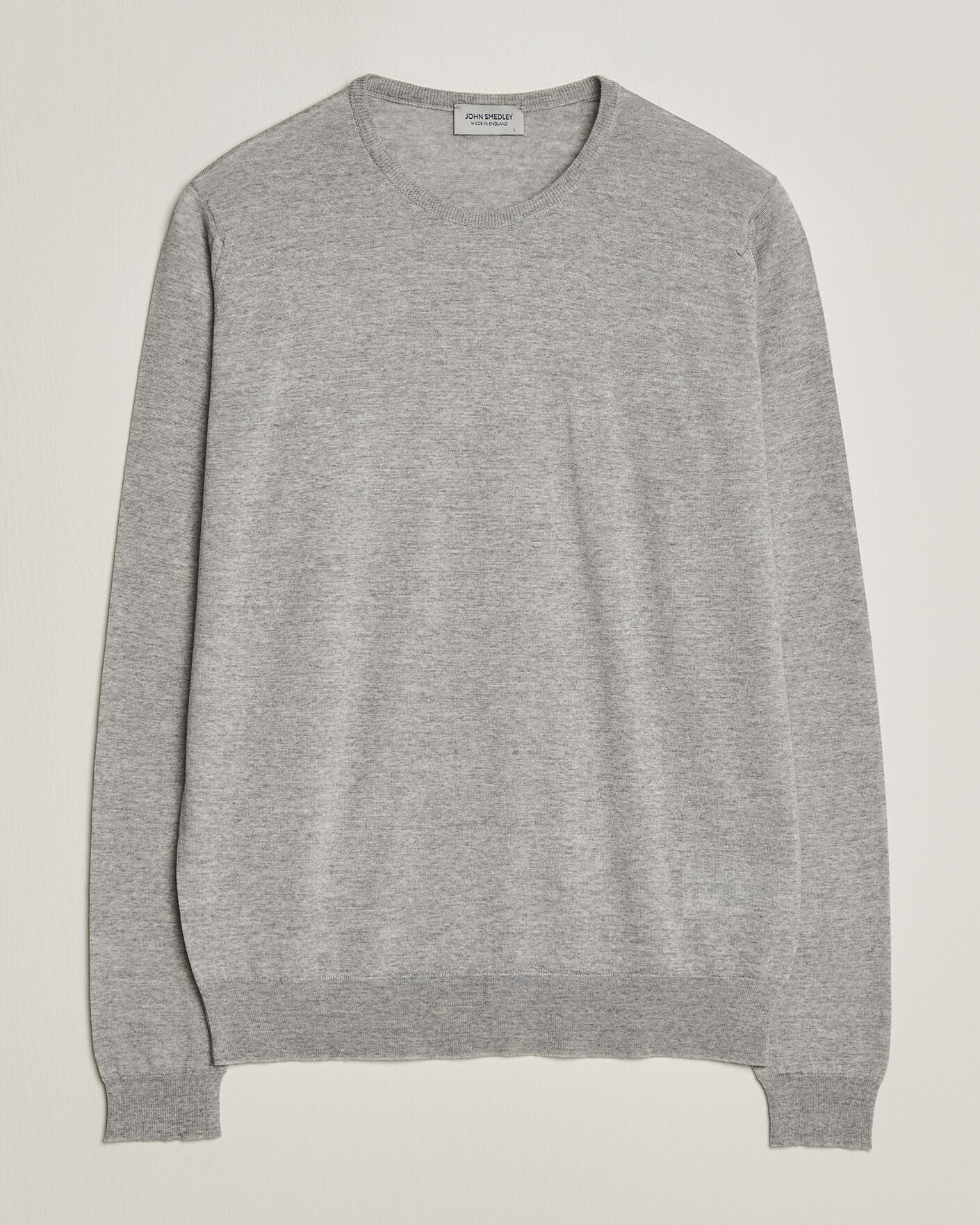 Herre | Trøjer | John Smedley | Lundy Extra Fine Merino Crew Neck Nimbus Grey
