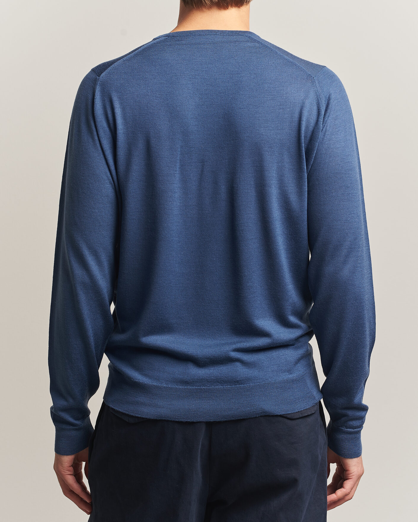 Herre | Trøjer | John Smedley | Lundy Extra Fine Merino Crew Neck Teal Firth