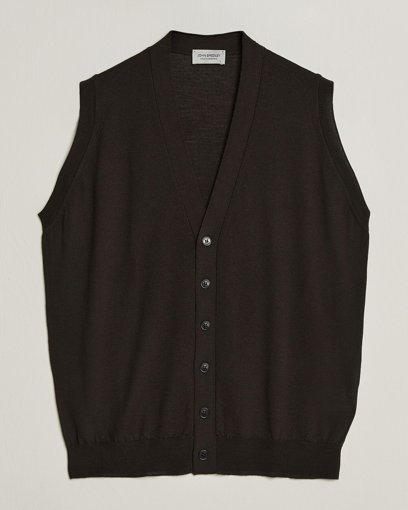 Herre | Trøjer | John Smedley | Bolton Extra Fine Merino Waistcoat Faulkner Brown