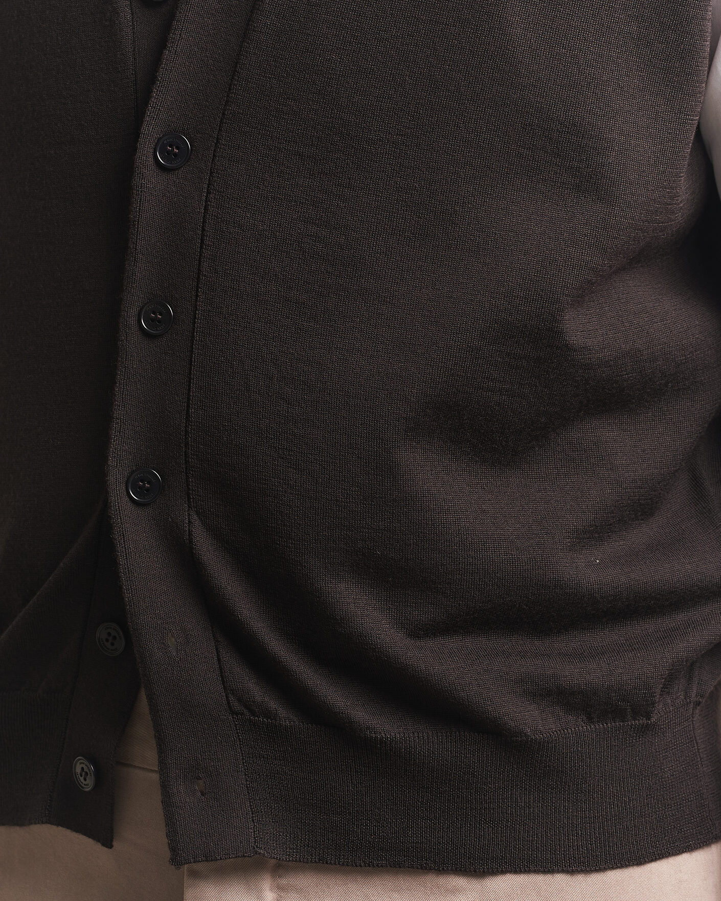 Herre | Trøjer | John Smedley | Bolton Extra Fine Merino Waistcoat Faulkner Brown