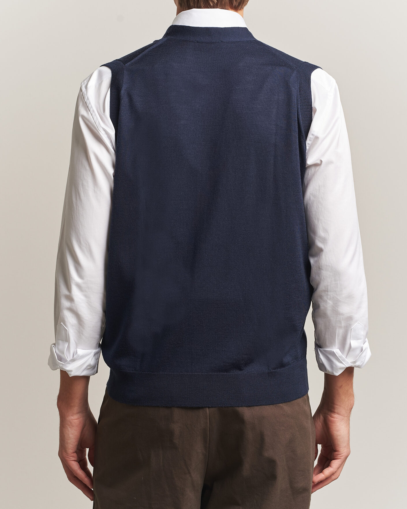 Herre | Trøjer | John Smedley | Bolton Extra Fine Merino Waistcoat Midnight