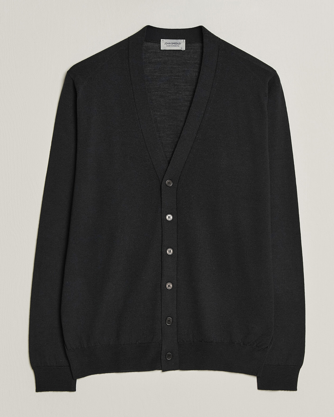 Herre | Trøjer | John Smedley | Bradrick Extra Fine Merino Cardigan Black