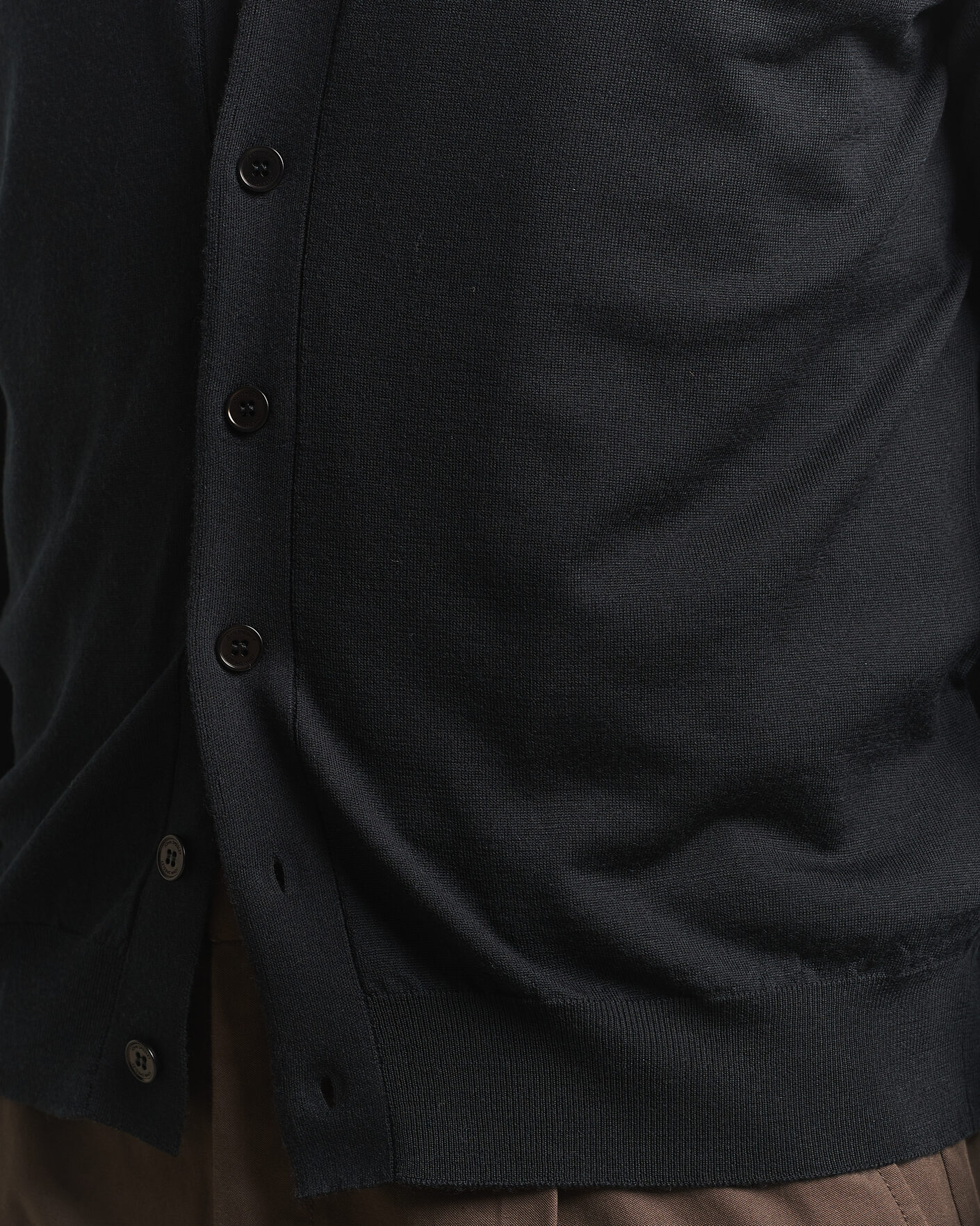 Herre | Trøjer | John Smedley | Bradrick Extra Fine Merino Cardigan Black