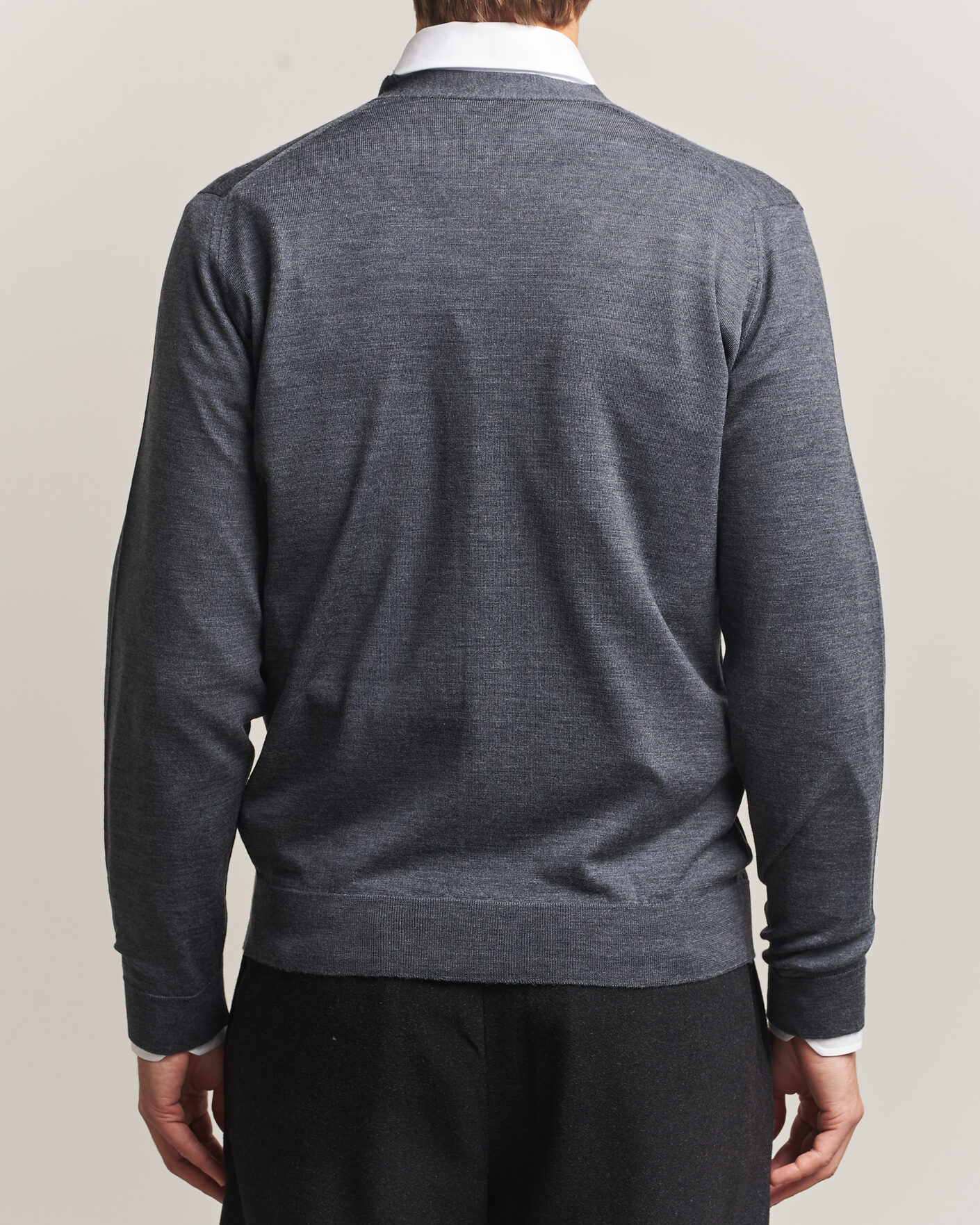 Herre | Trøjer | John Smedley | Bradrick Extra Fine Merino Cardigan Charcoal