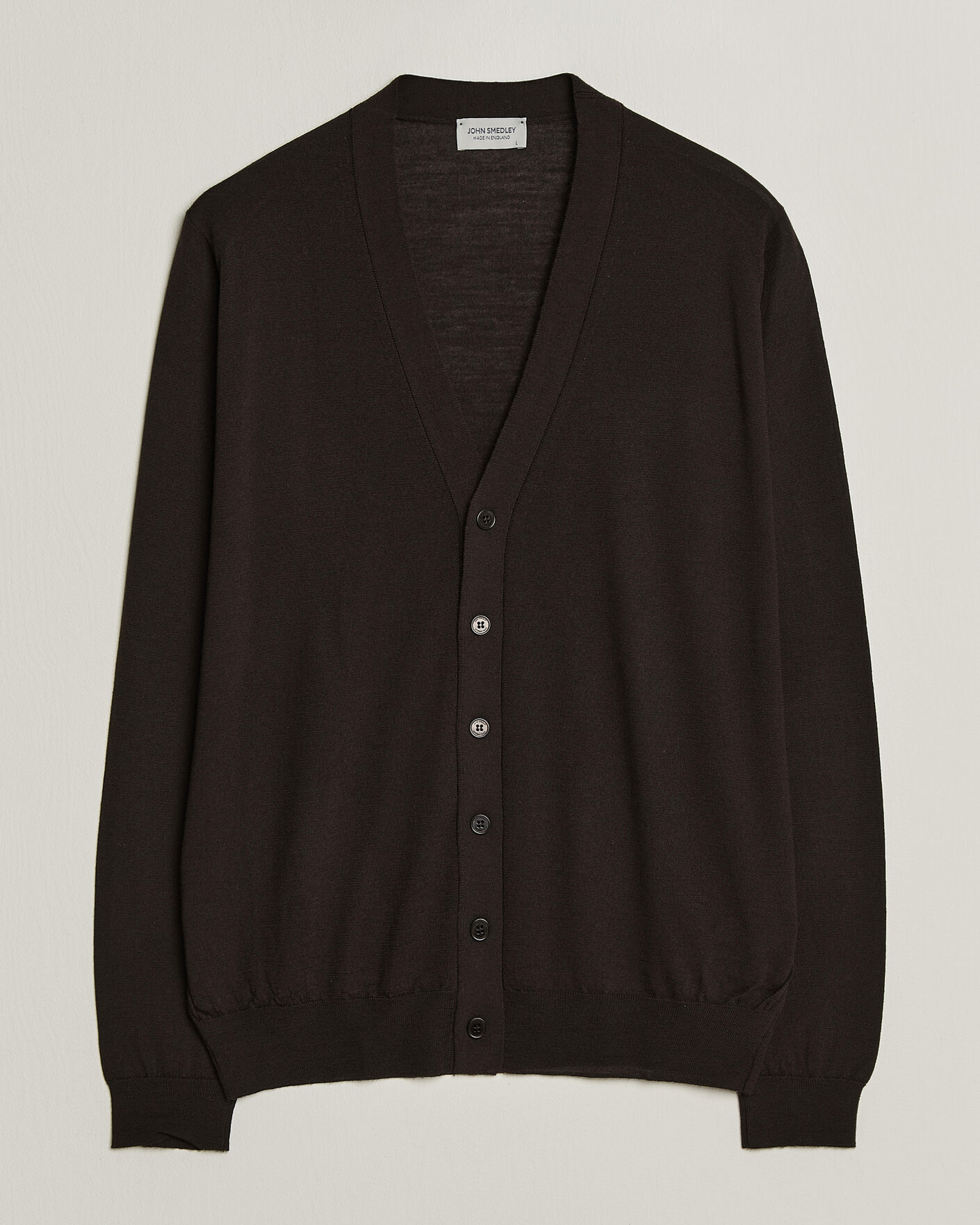 Herre | Trøjer | John Smedley | Bradrick Extra Fine Merino Cardigan Faulkner Brown
