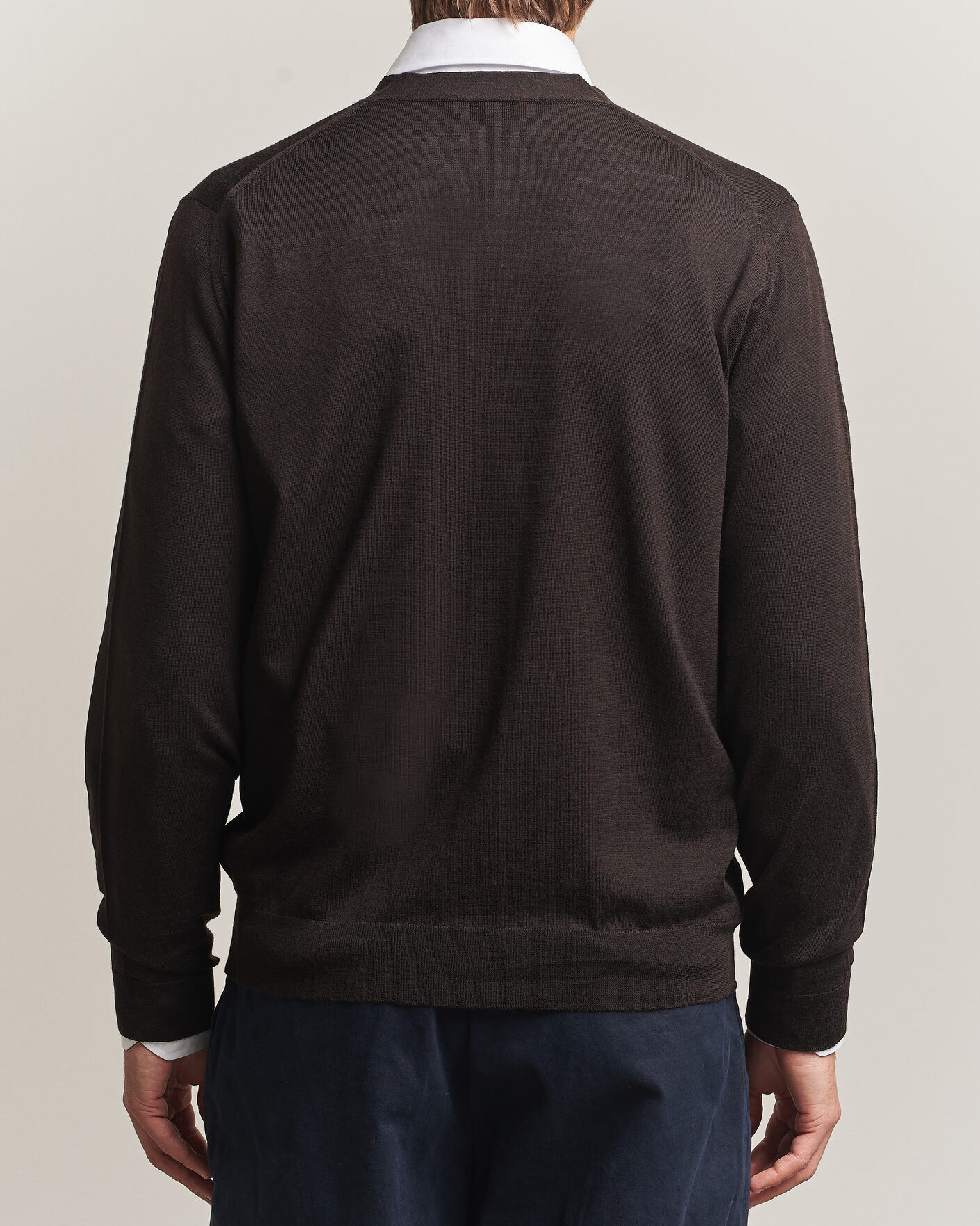 Herre | Trøjer | John Smedley | Bradrick Extra Fine Merino Cardigan Faulkner Brown