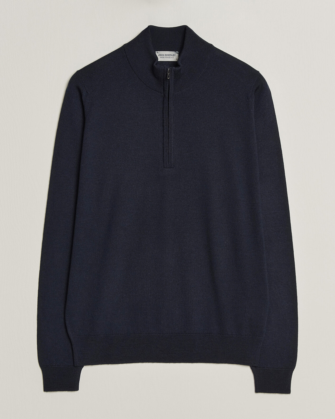 Herre | Trøjer | John Smedley | Tapton Extra Fine Merino Half Zip Midnight