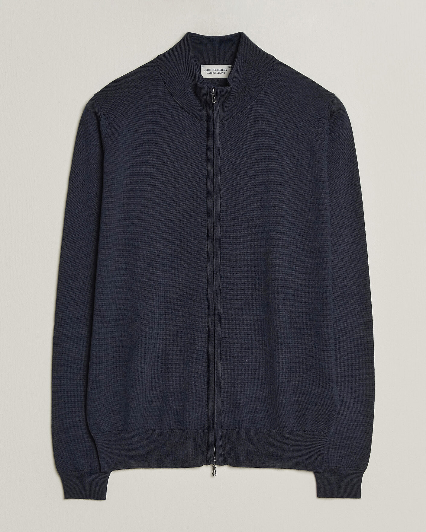 Herre | Trøjer | John Smedley | Claygate Extra Fine Merino Full Zip Midnight