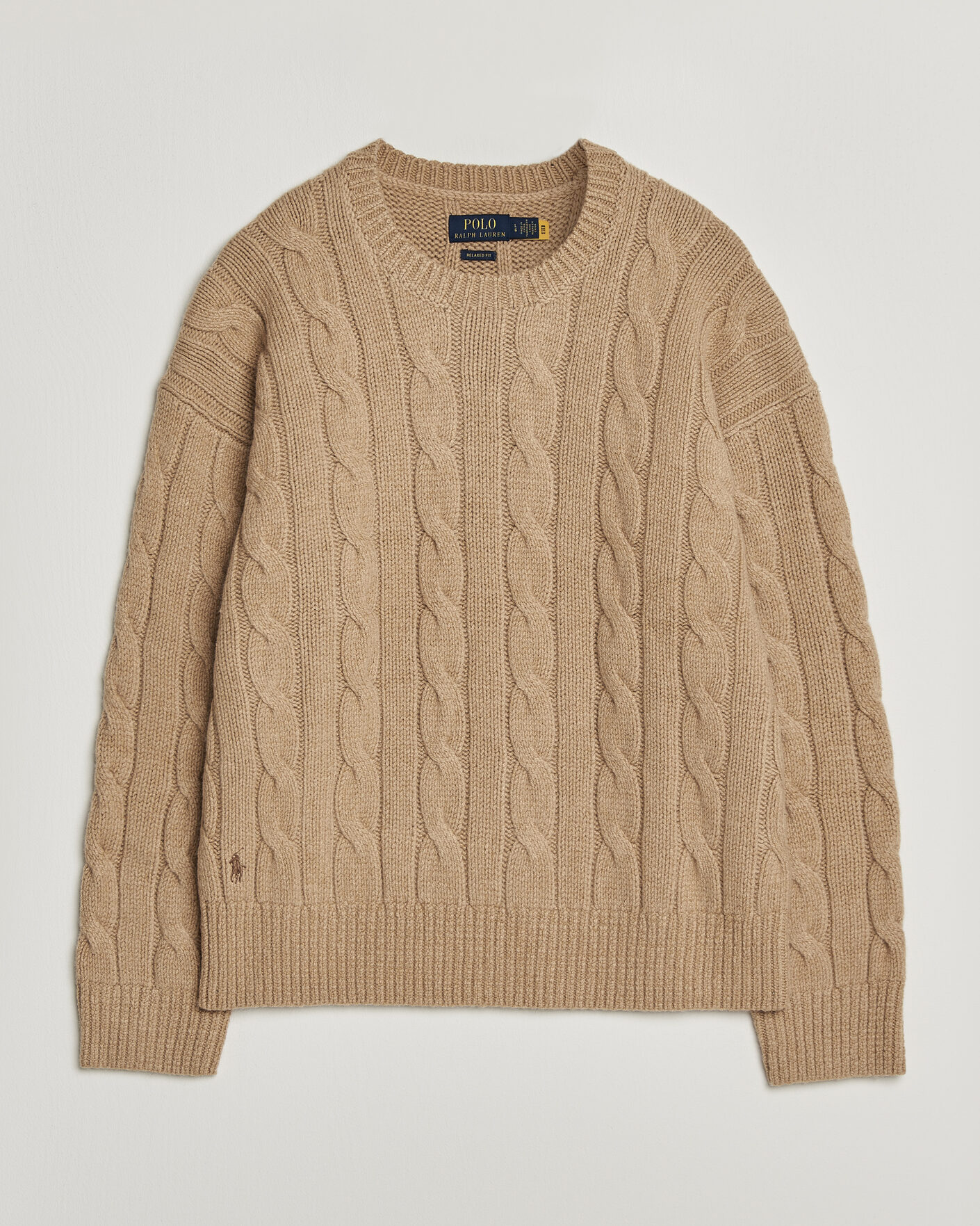 Herre | Trøjer | Polo Ralph Lauren | Exploded Cabel Sweater Camel Melange