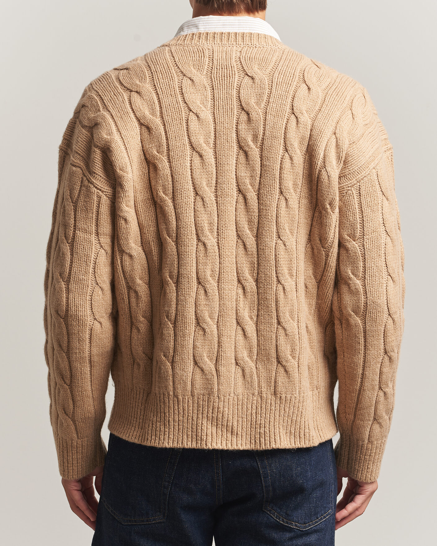 Herre | Trøjer | Polo Ralph Lauren | Exploded Cabel Sweater Camel Melange