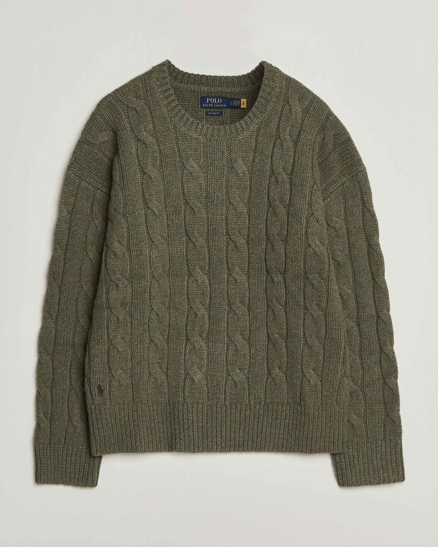 Herre | Trøjer | Polo Ralph Lauren | Exploded Cabel Sweater Treron Olive