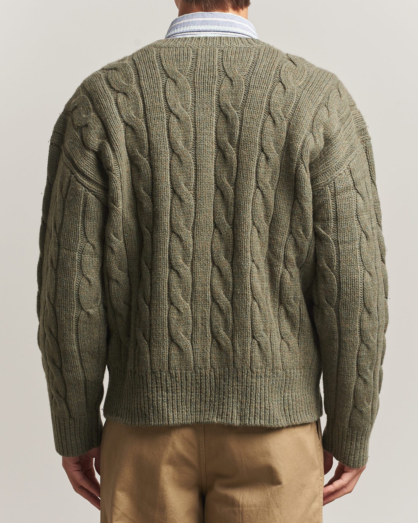 Herre | Trøjer | Polo Ralph Lauren | Exploded Cabel Sweater Treron Olive