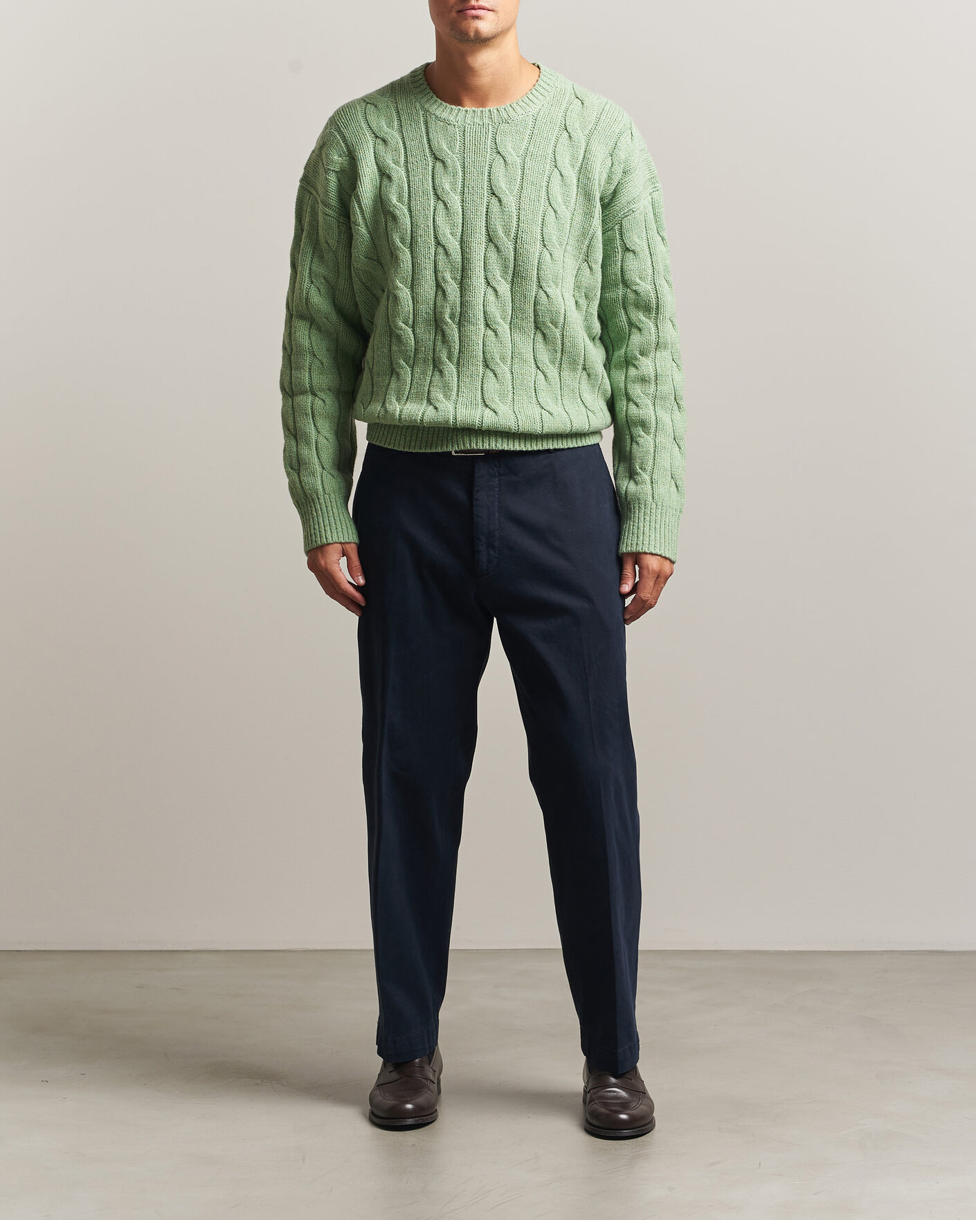 Herre | Trøjer | Polo Ralph Lauren | Exploded Cabel Sweater Sprouting Green