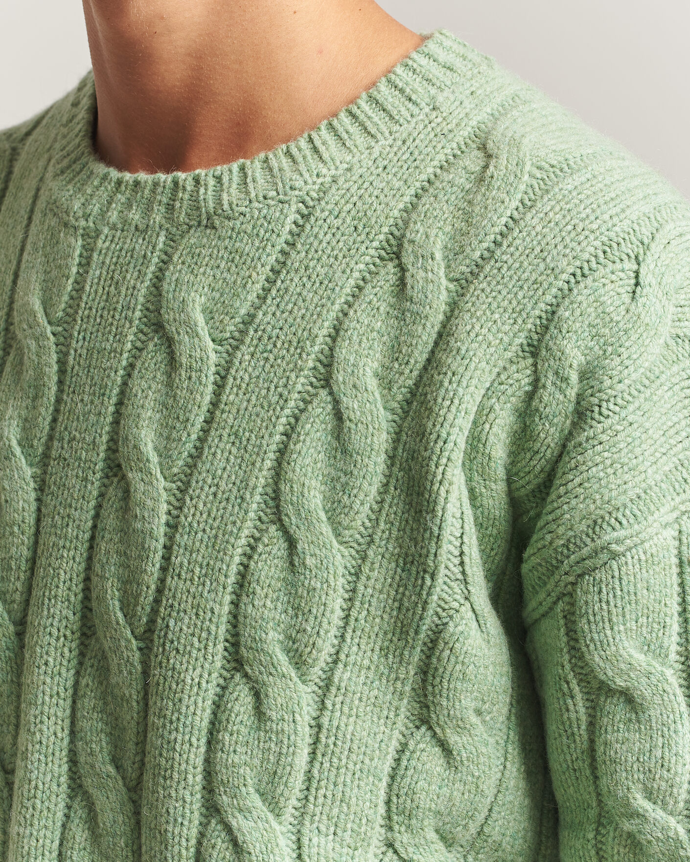 Herre | Trøjer | Polo Ralph Lauren | Exploded Cabel Sweater Sprouting Green