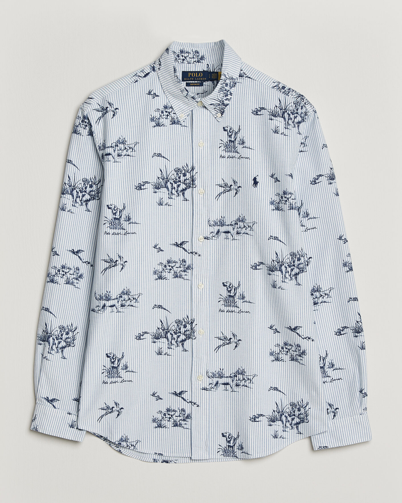 Herre | Skjorter | Polo Ralph Lauren | Custom Fit Printed Oxford Shirt Field & Pheasant