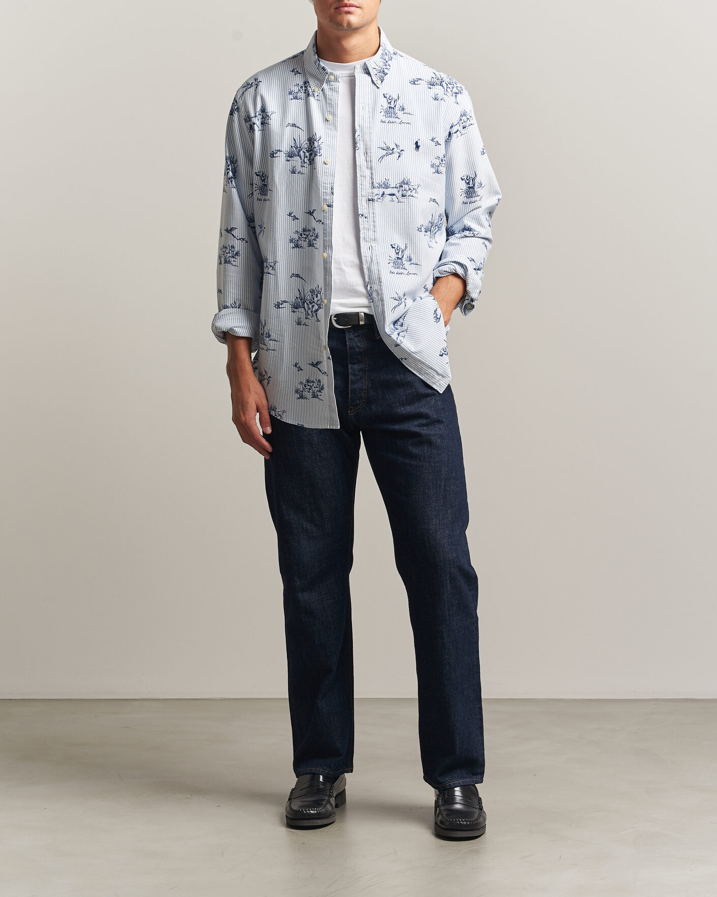 Herre | Skjorter | Polo Ralph Lauren | Custom Fit Printed Oxford Shirt Field & Pheasant