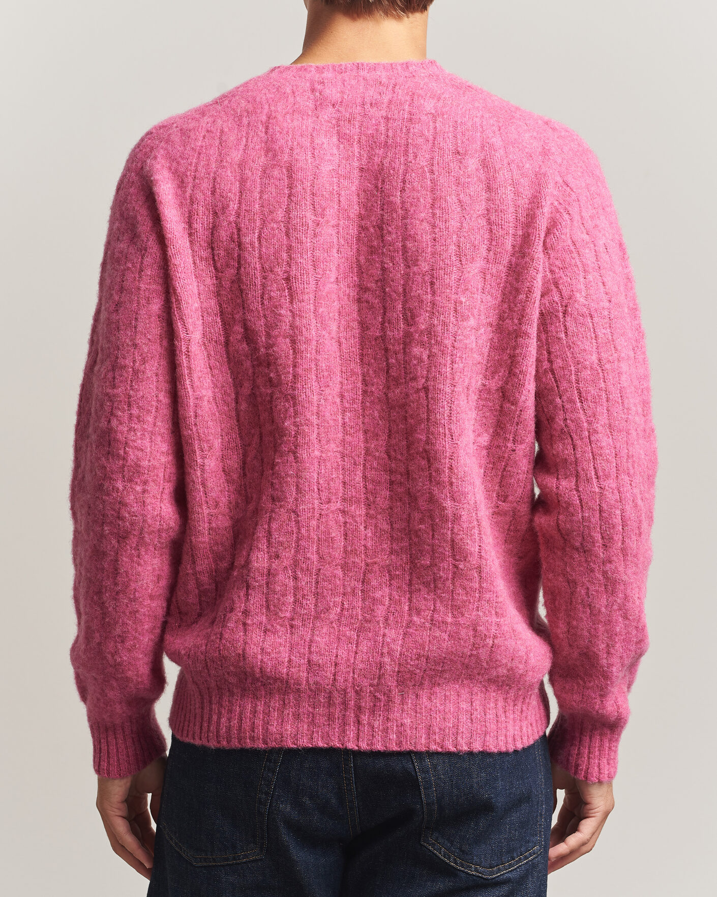 Herre | Trøjer | Polo Ralph Lauren | Shaggy Cable Merino Pullover Thulian Pink Heather
