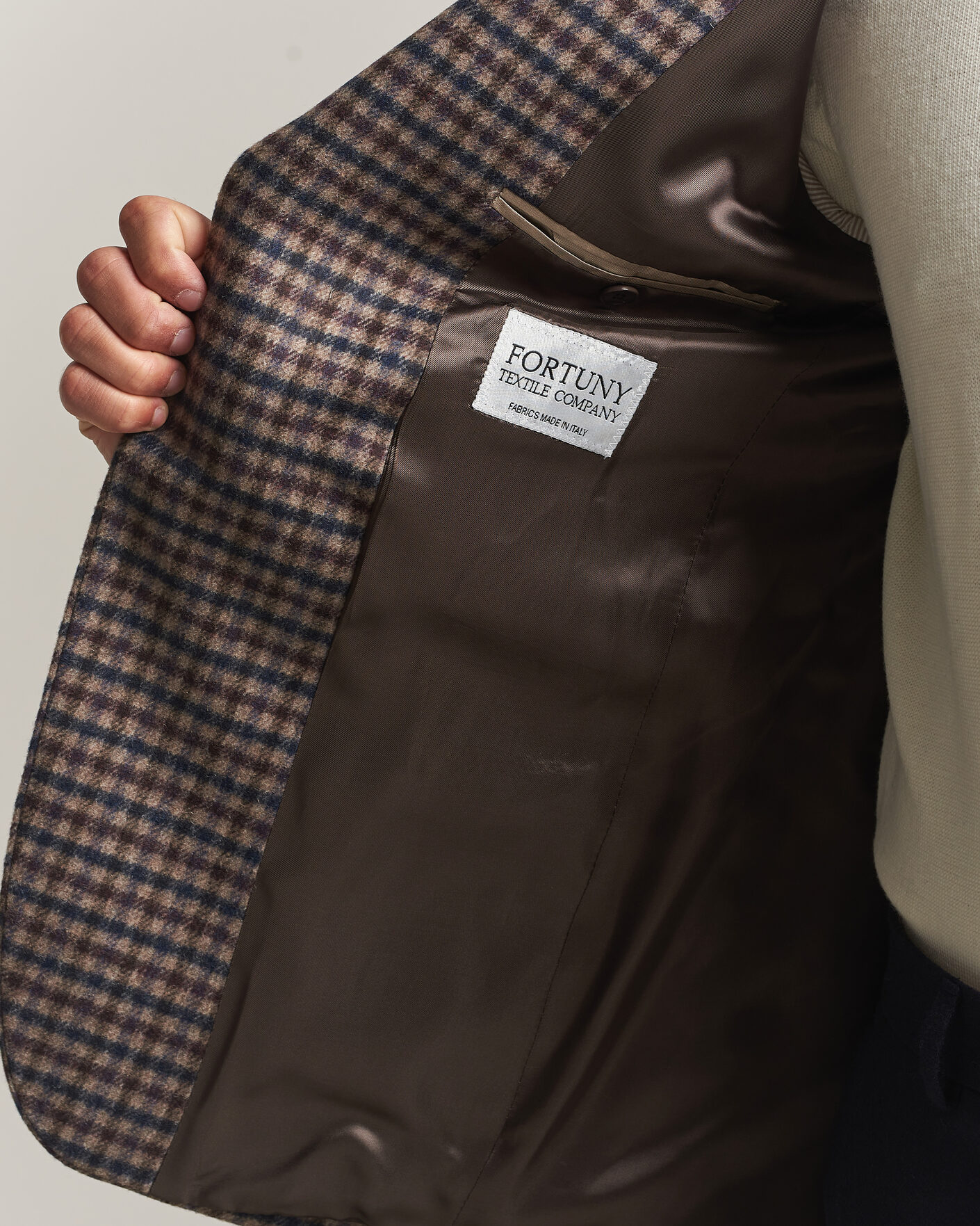 Herre | Blazere & jakker | Morris | Soft Check Blazer Brown