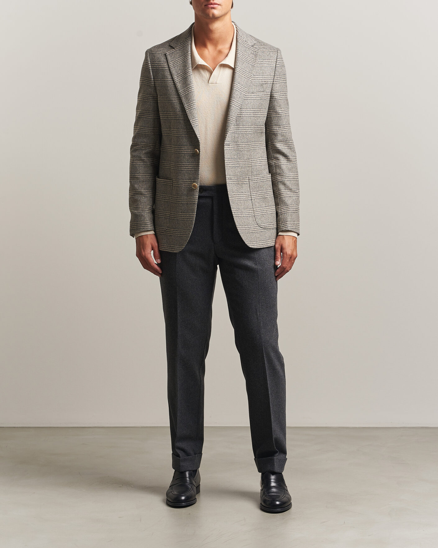 Herre | Blazere & jakker | Morris | Soft Glencheck Blazer Brown