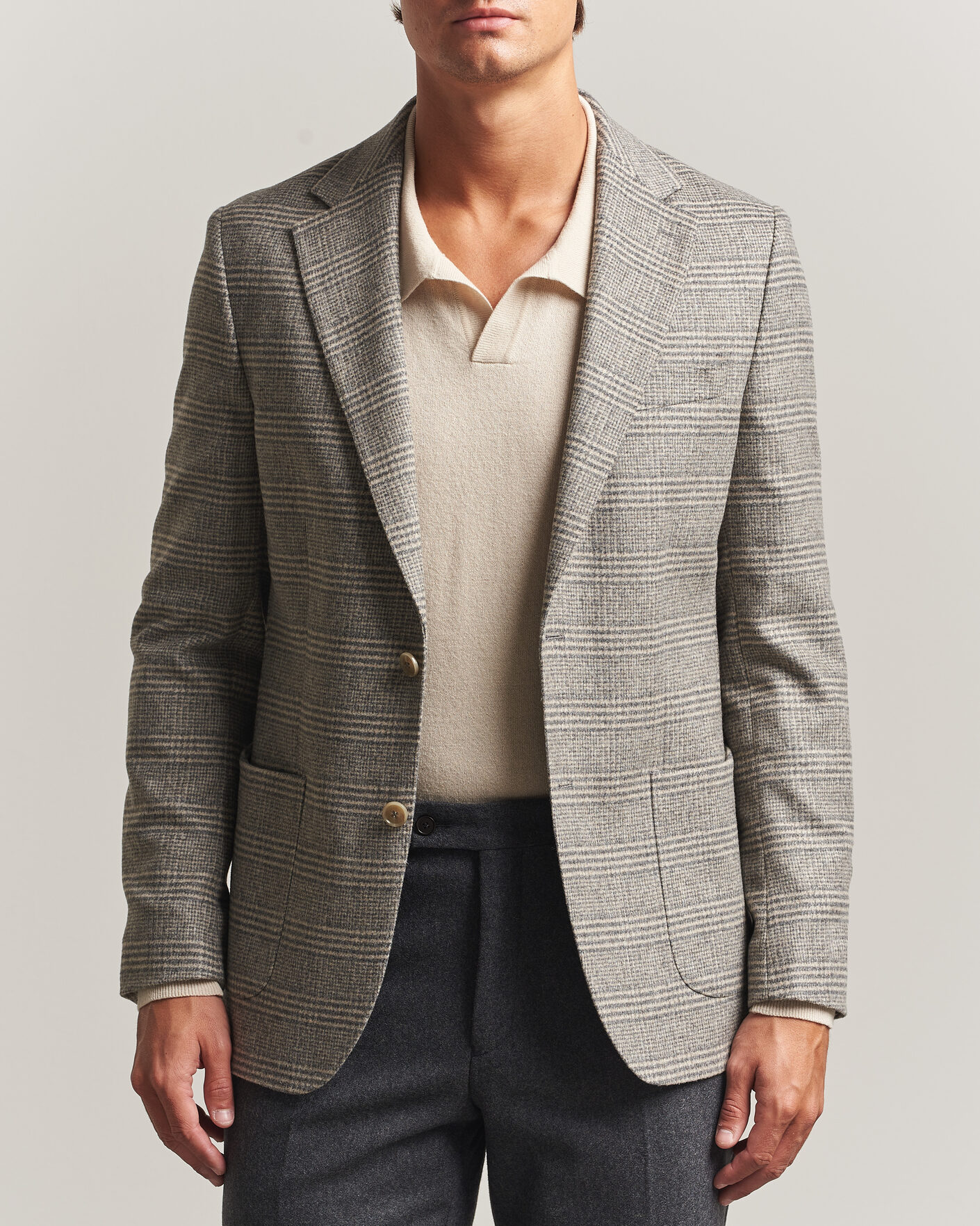 Herre | Blazere & jakker | Morris | Soft Glencheck Blazer Brown