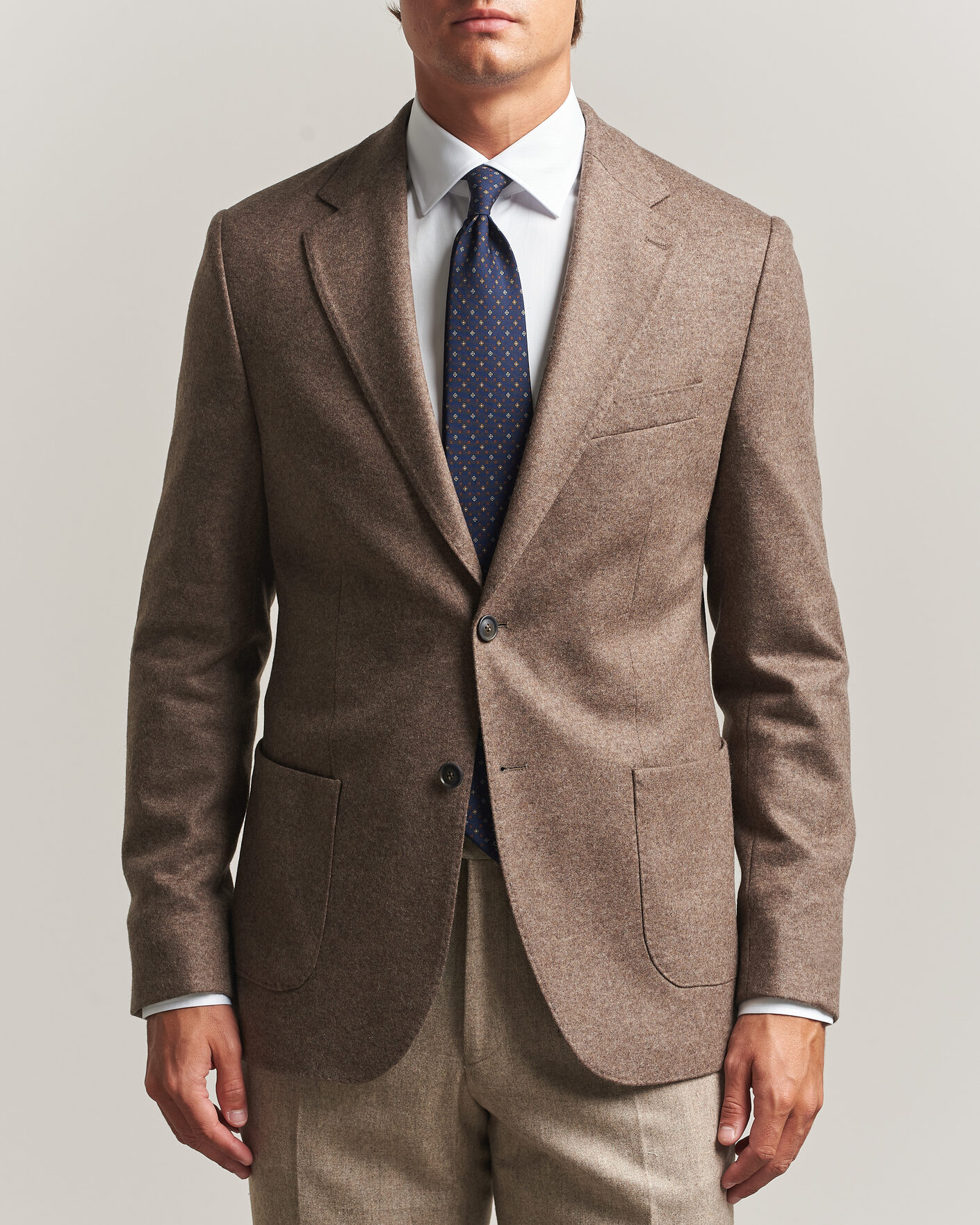 Herre | Blazere & jakker | Morris | Wool Jersey Blazer Brown